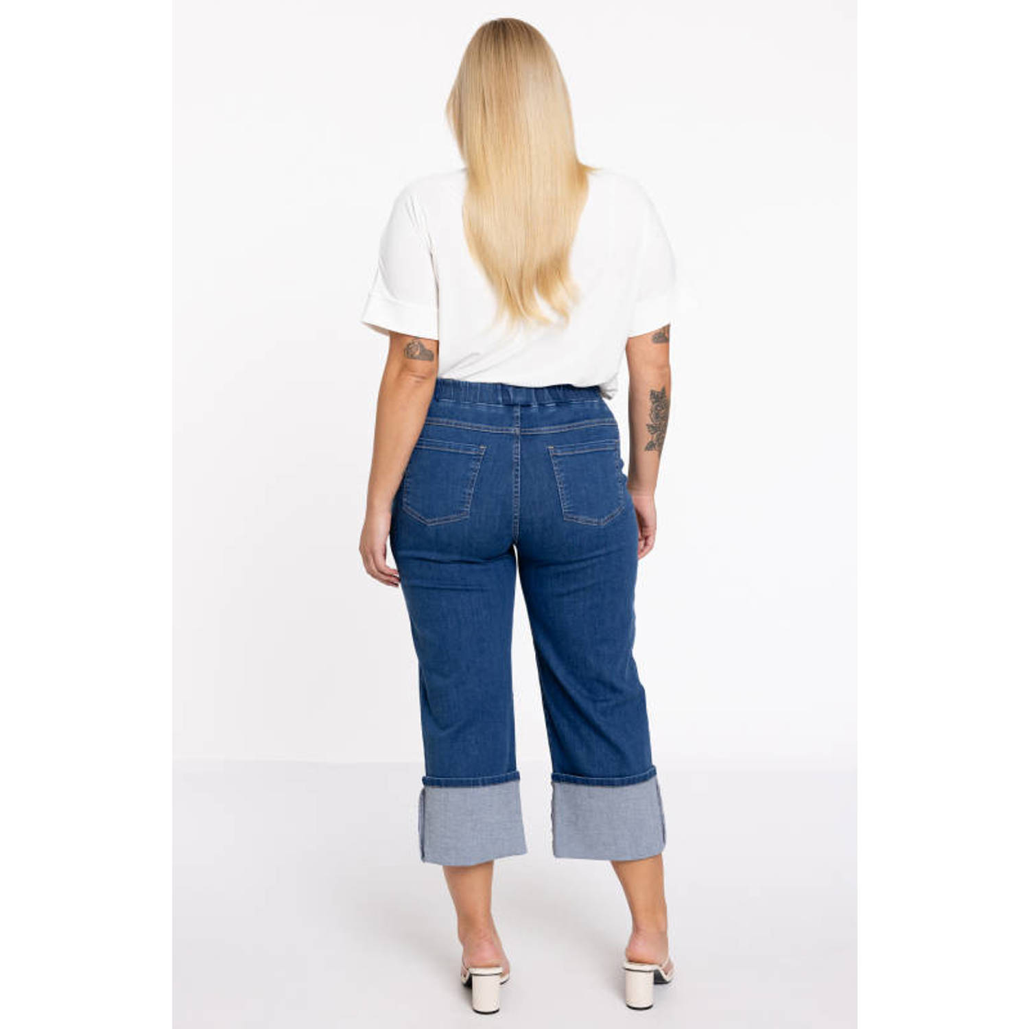 Yoek loose jeans medium blue denim