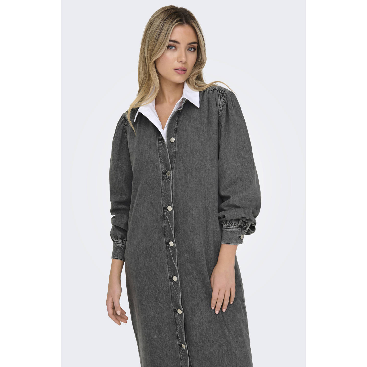 ONLY spijkerjurk ONLBEATE grey denim