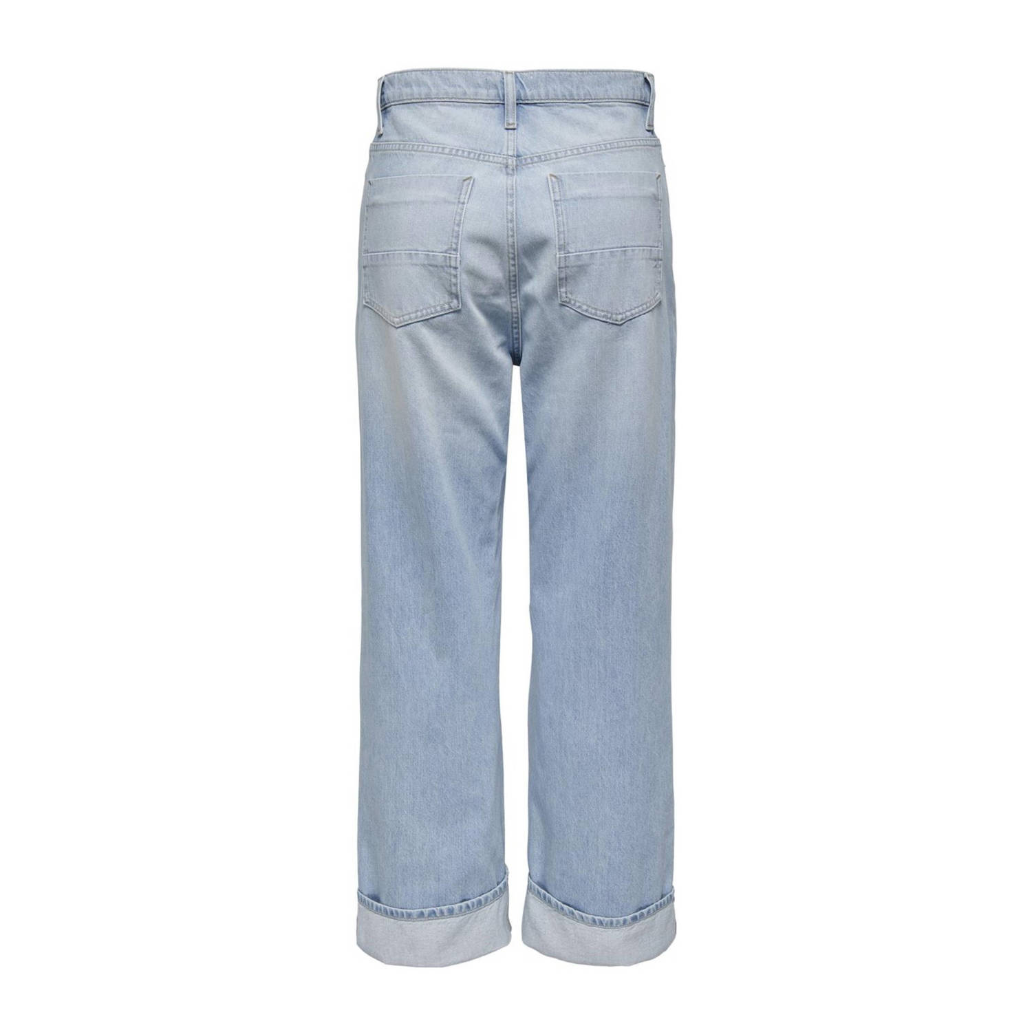 ONLY high waist wide leg light blue denim
