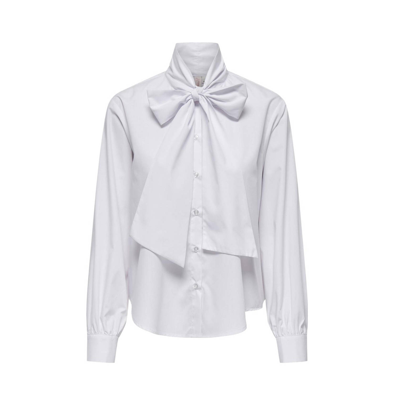 Only Strik Detail Lange Mouw Blouse White Dames