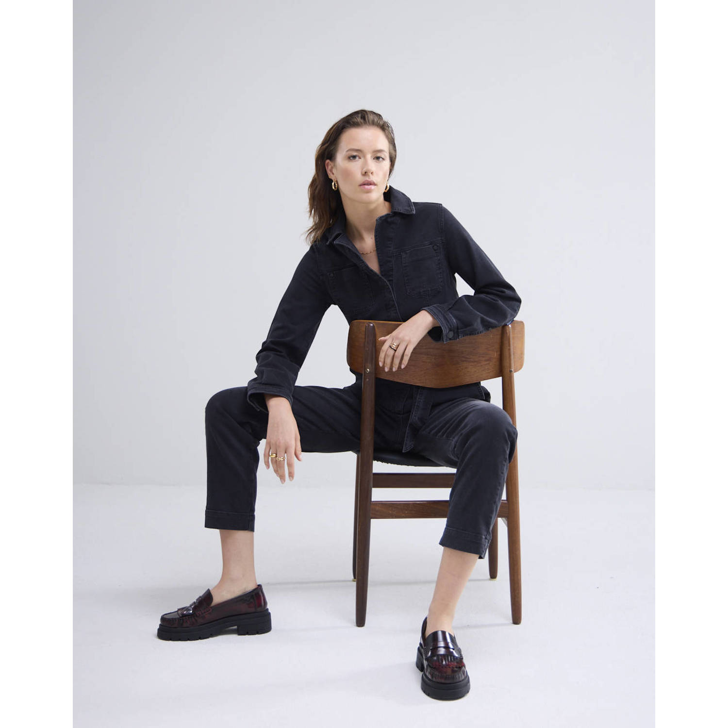 Summum jumpsuit black denim