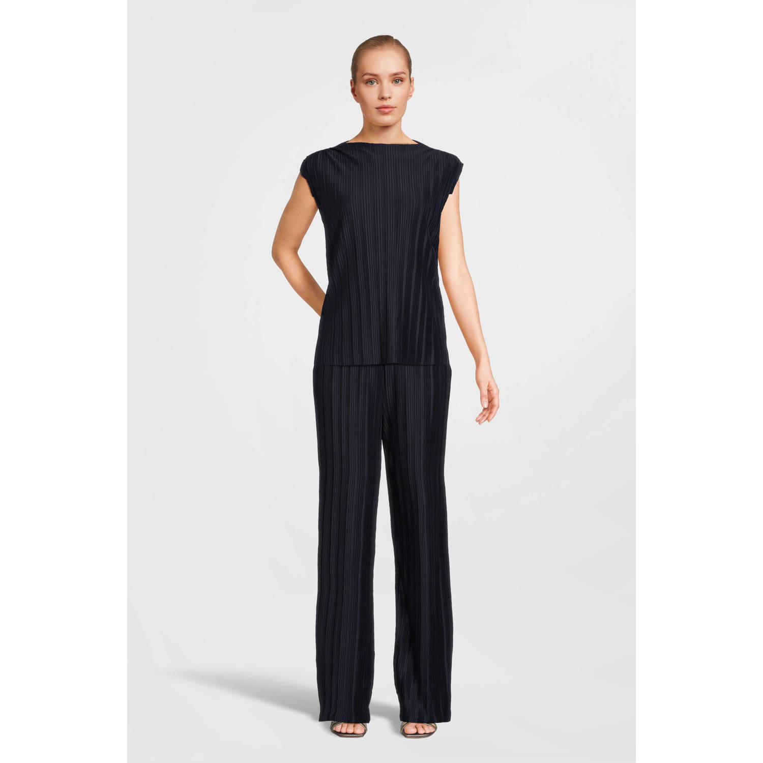 VILA top VITAHLIA donkerblauw