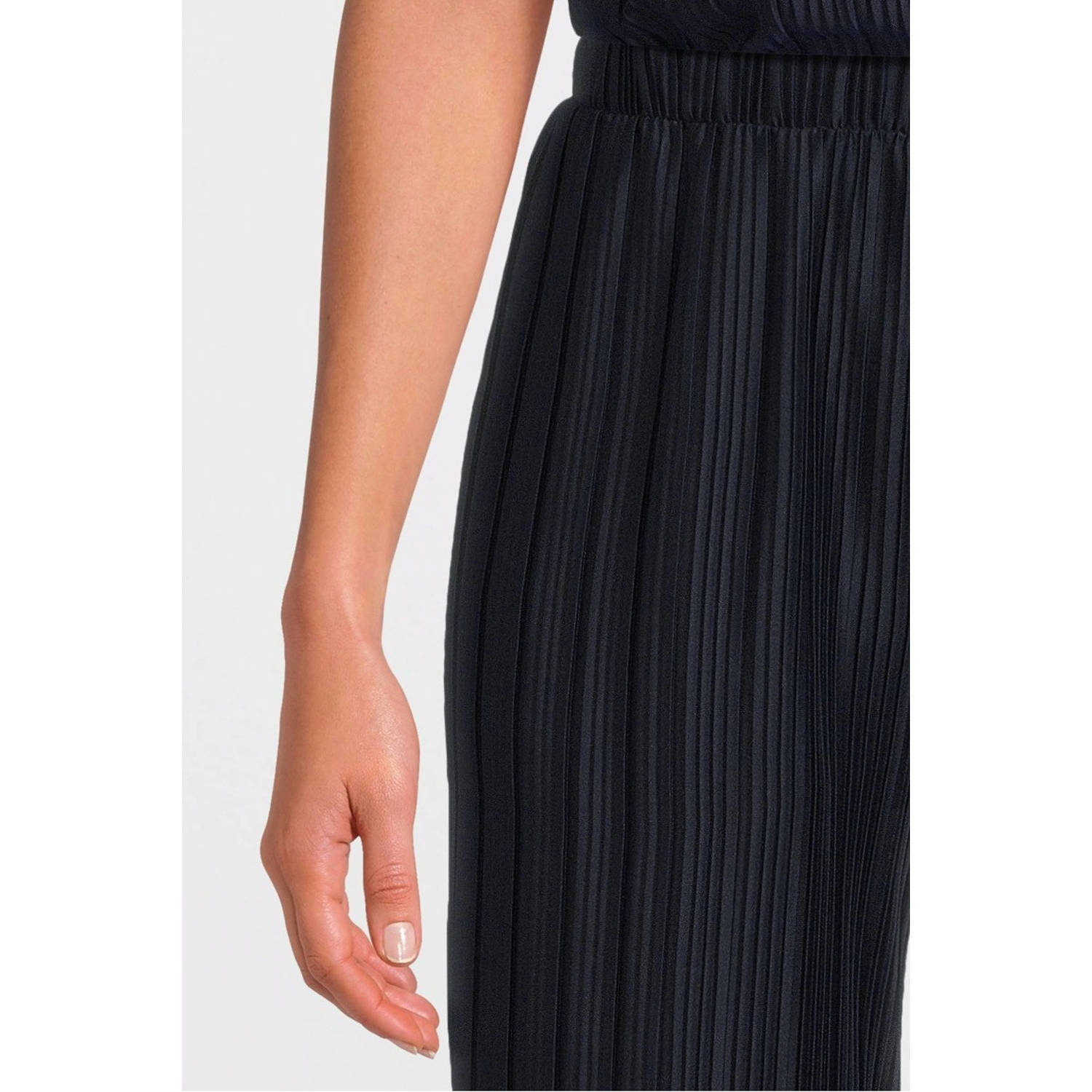 VILA wide leg broek VITAHLIA donkerblauw