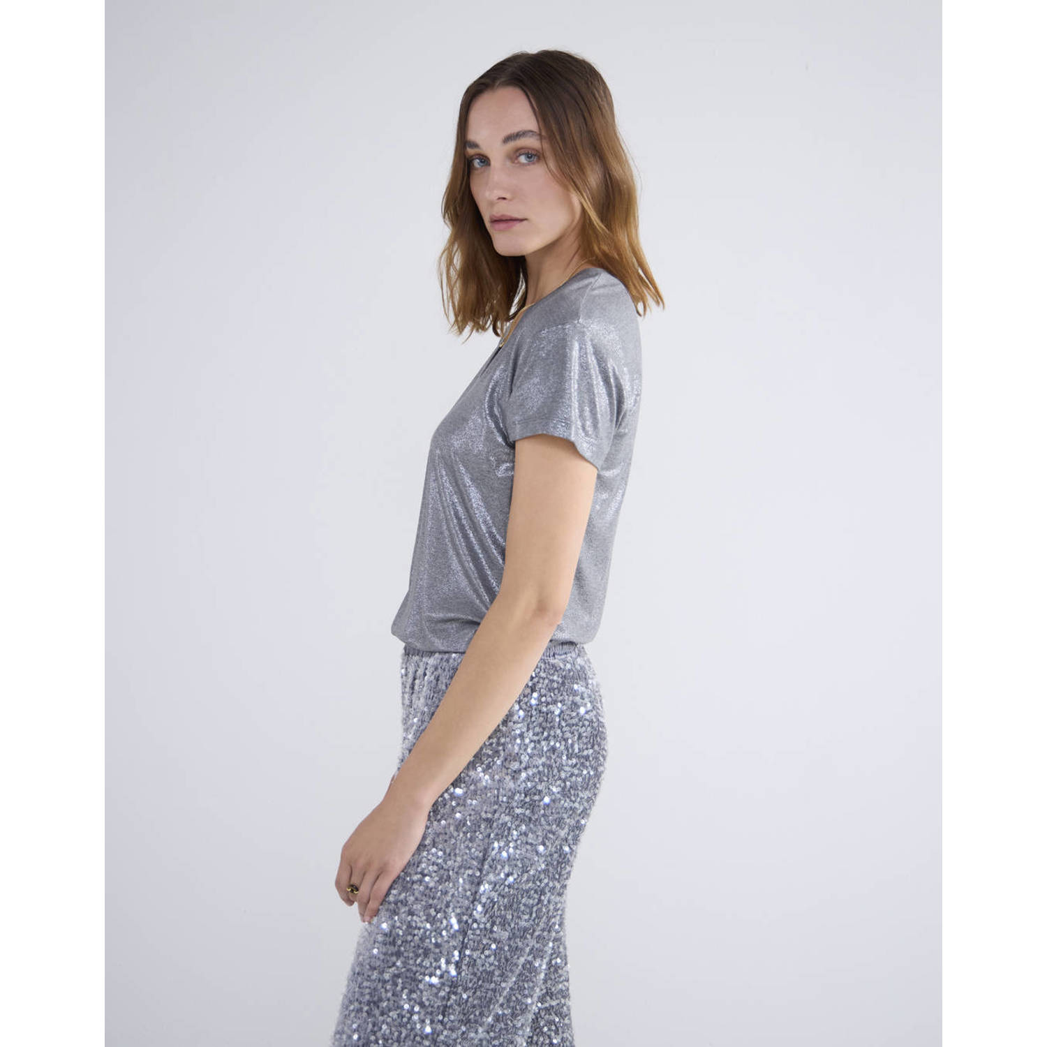 Summum T-shirt zilver