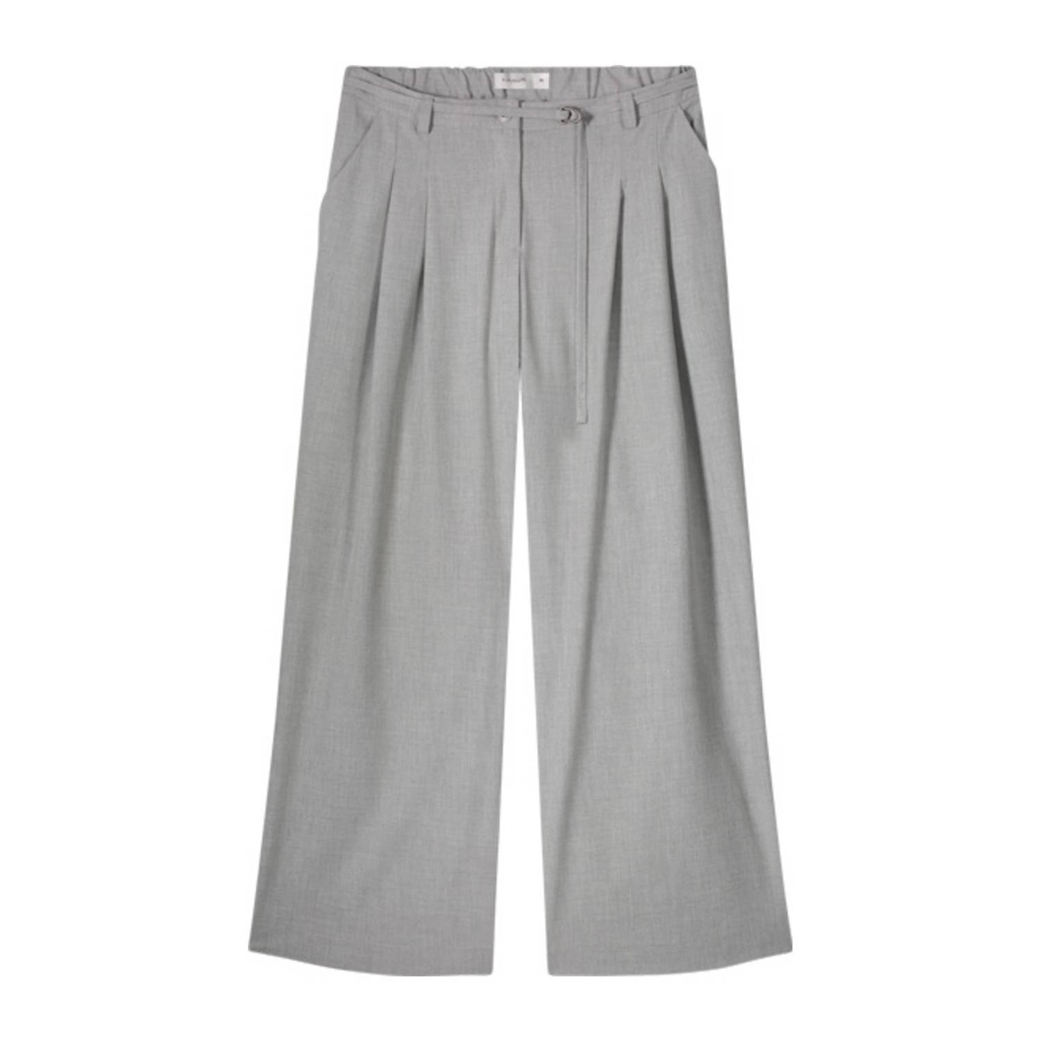 Summum wide leg pantalon grijs