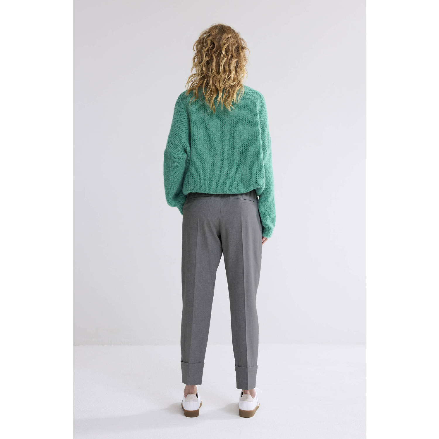 Summum Woman Stretch Viscose Blend Broek Gray Dames