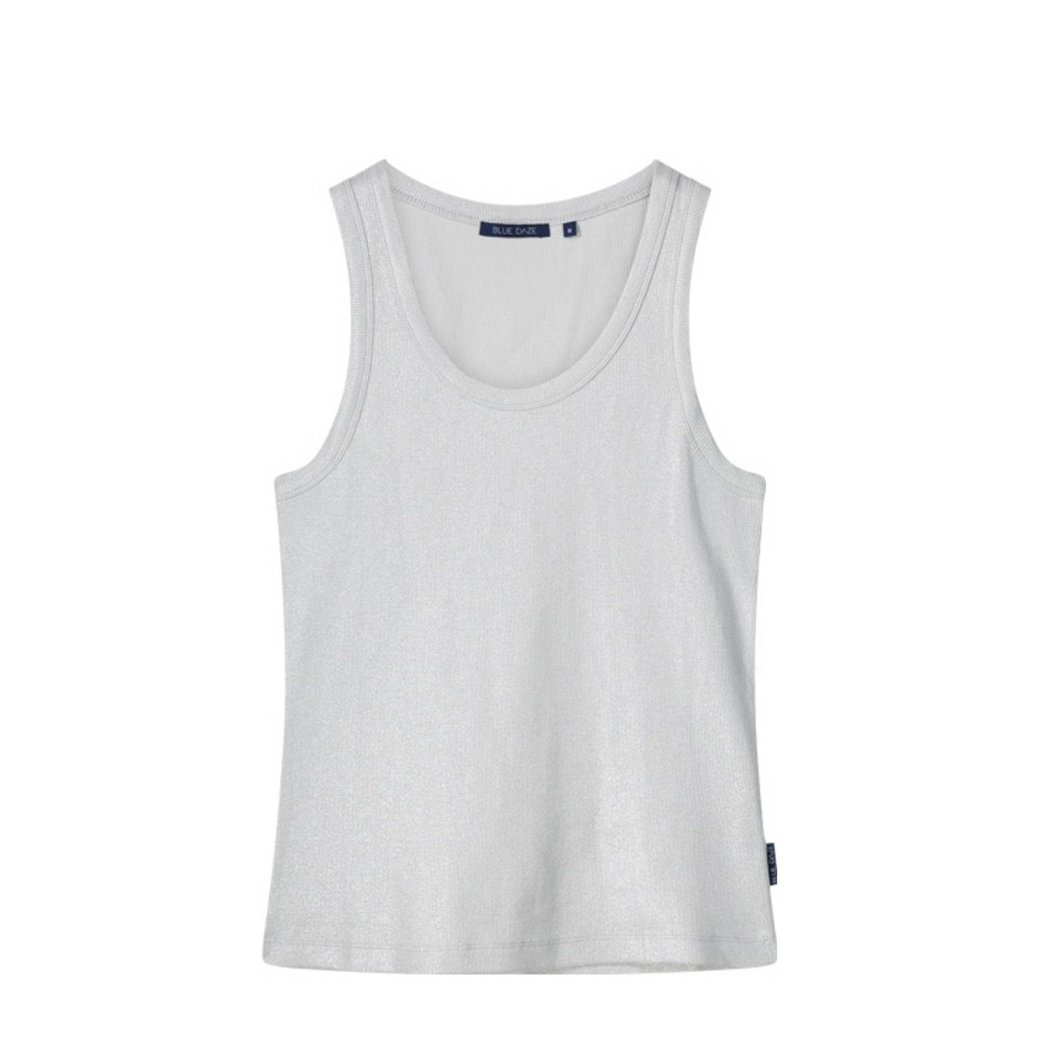 Summum Woman Rib Tanktop Mouwloos Katoen Gray Dames