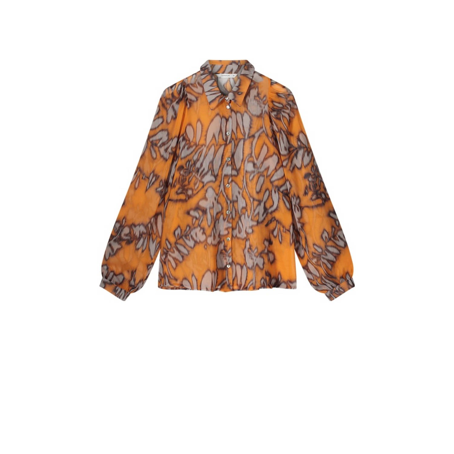 Summum Woman Pittige Oranje Print Blouse Orange Dames