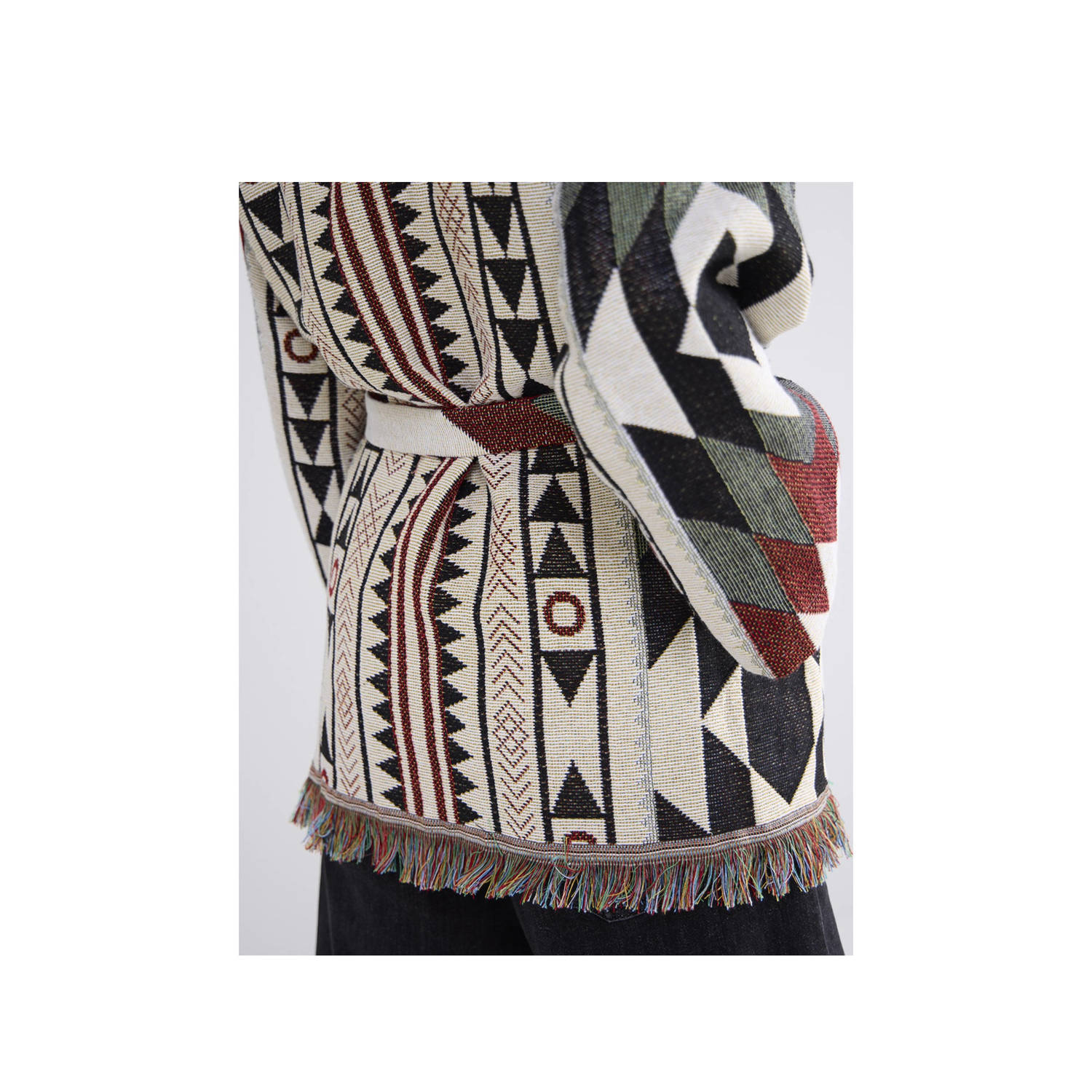 Summum kimono met all over print ecru multi