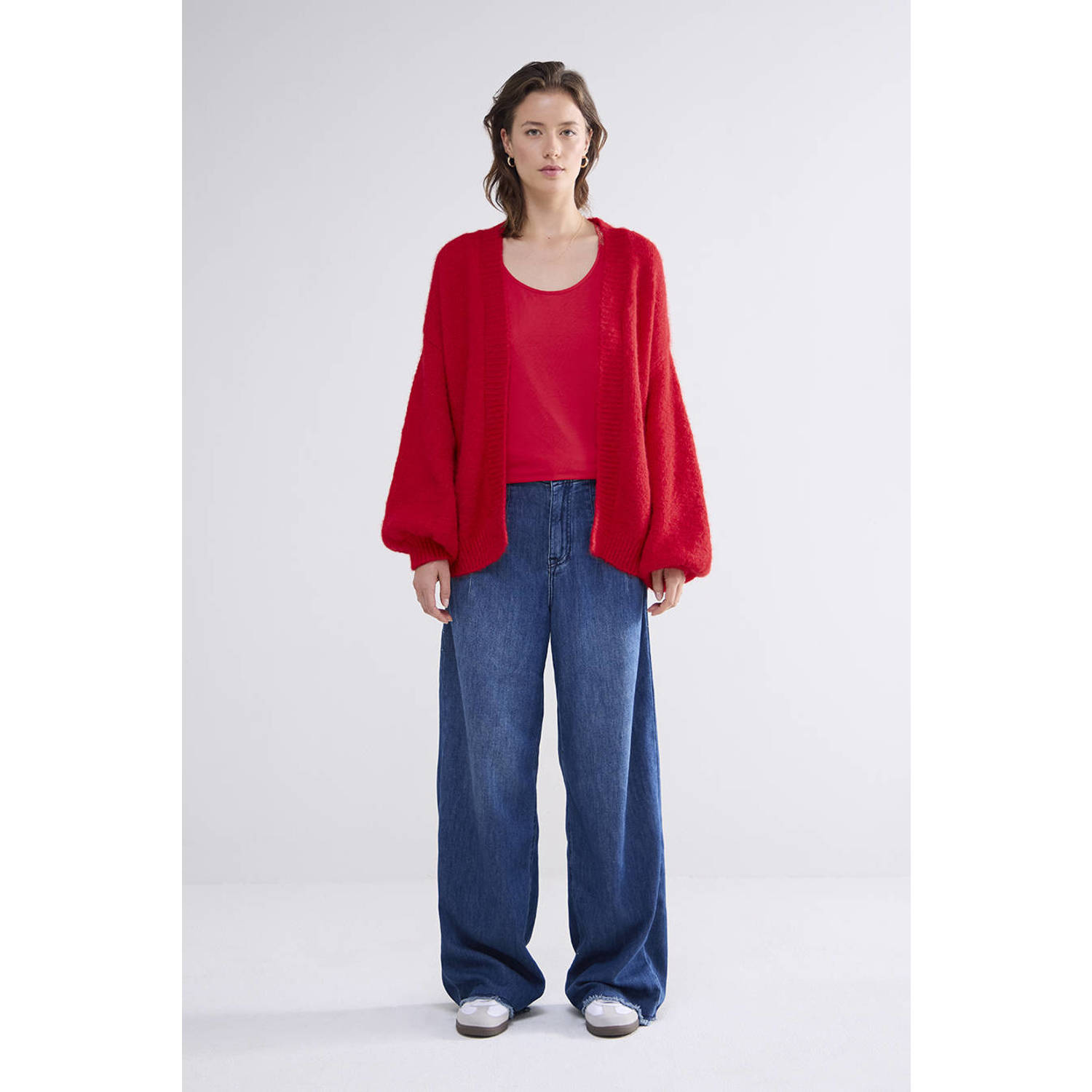 Summum gebreid vest rood