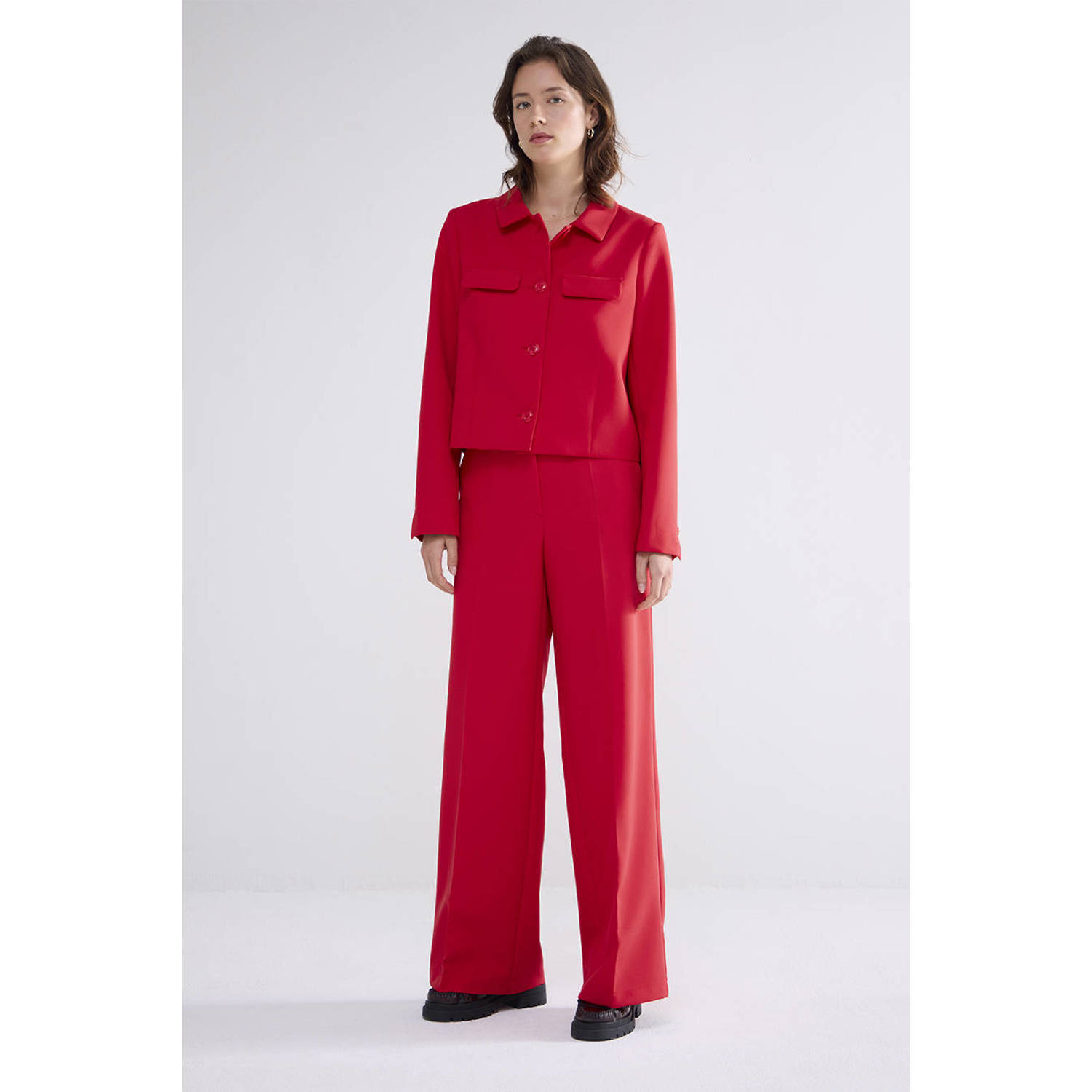 Summum Woman Summum dames broeken lange-broek Rood Red Dames