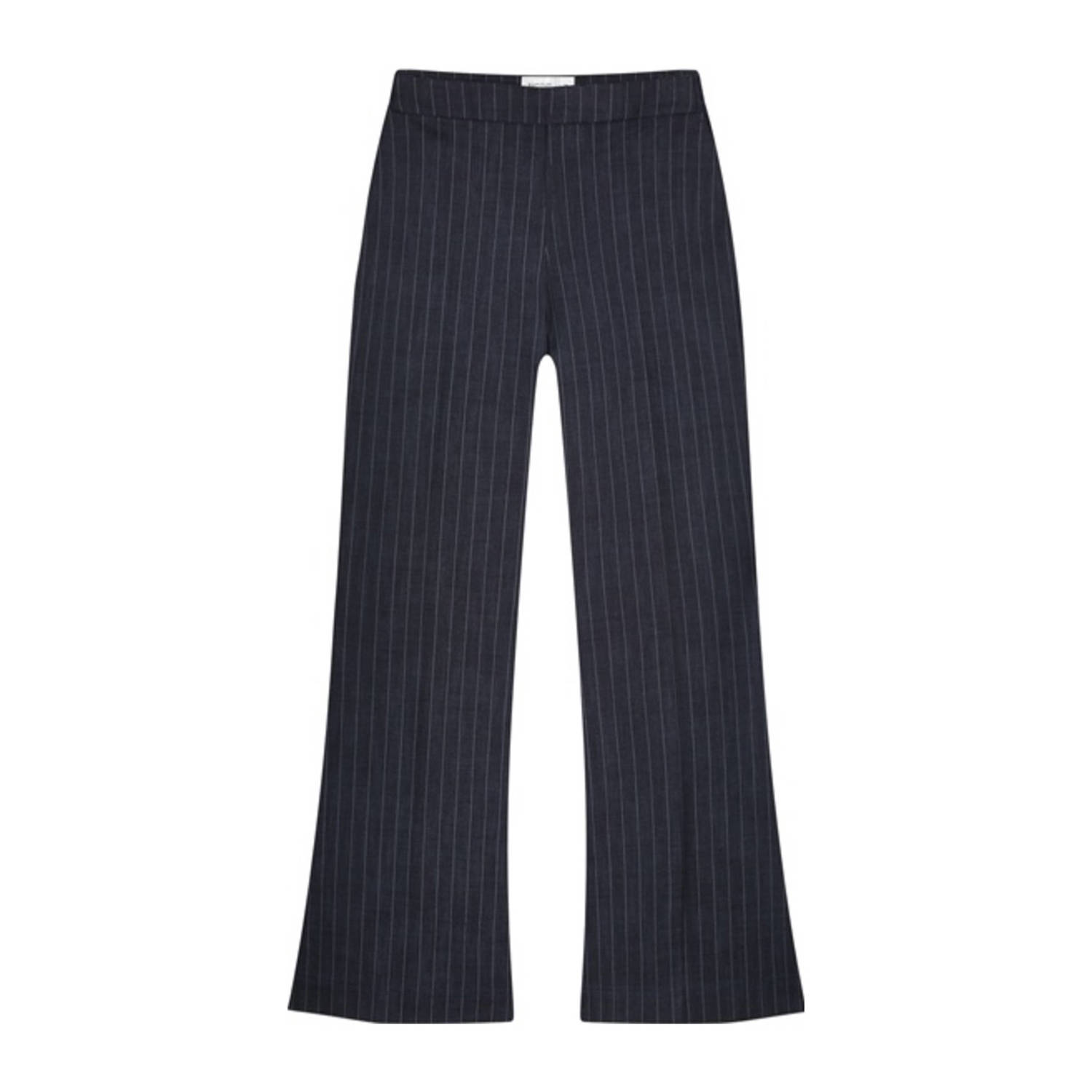 Summum Woman Boot Cut Vintage Gestreepte Broek Blue Dames