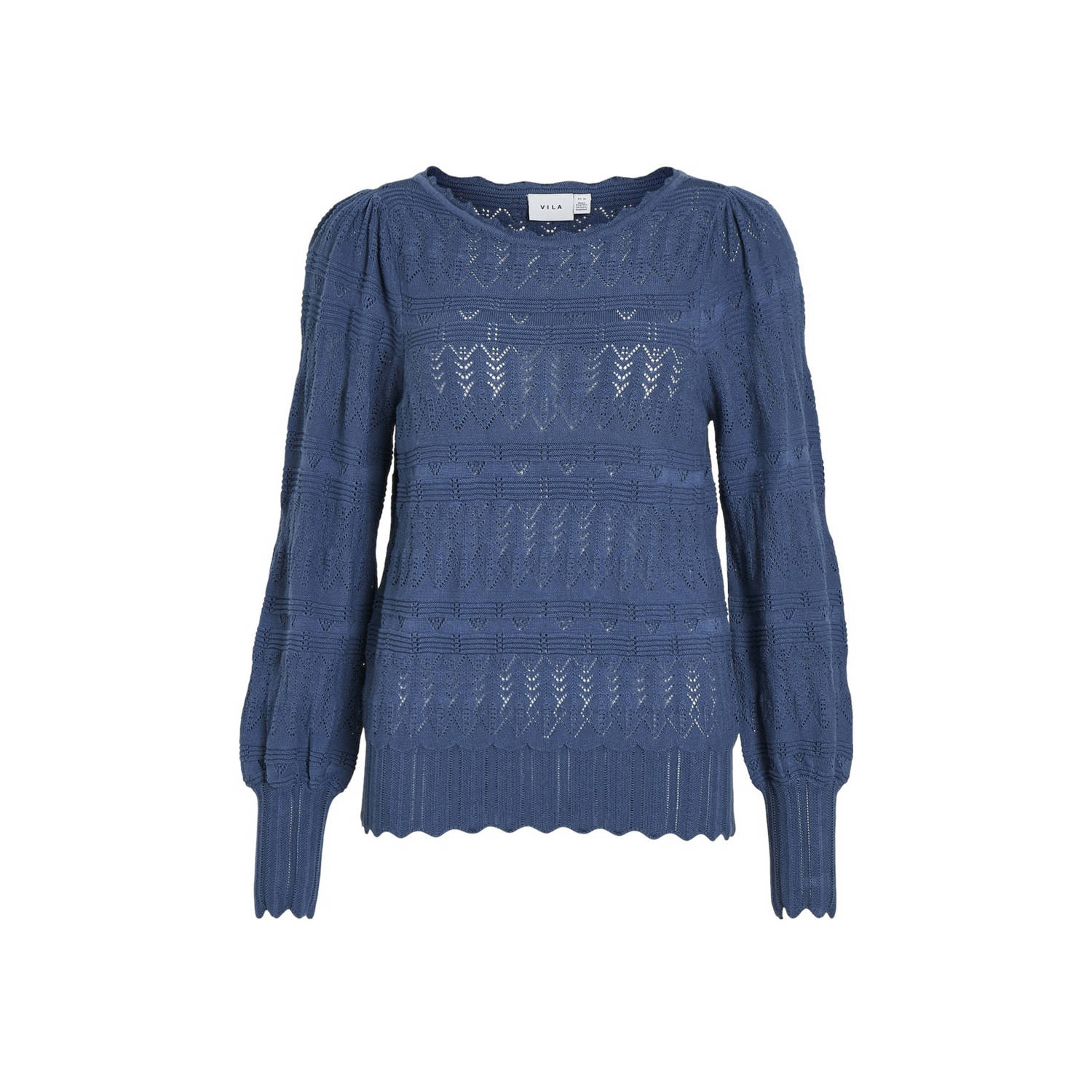VILA gebreide trui blauw