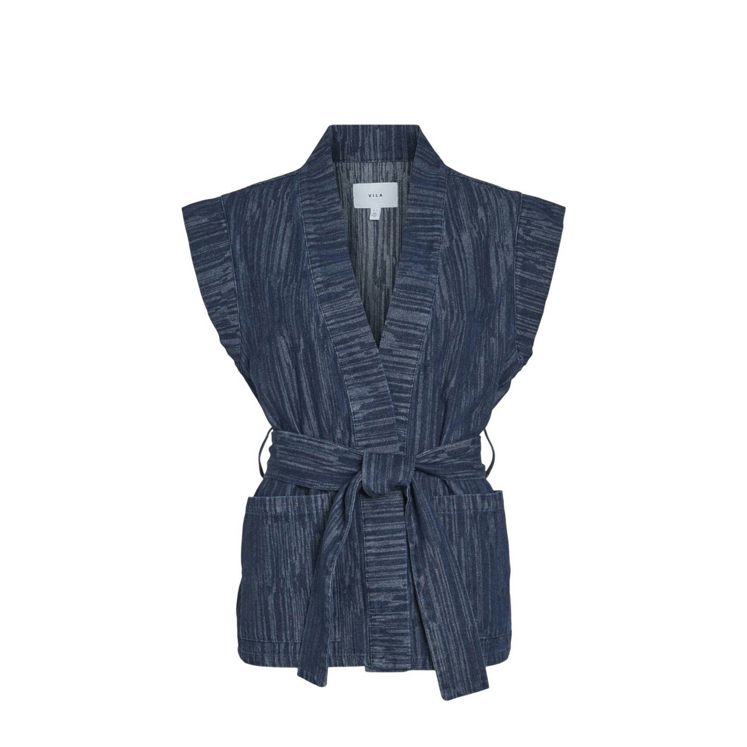 VILA gilet VIZEST medium blue denim