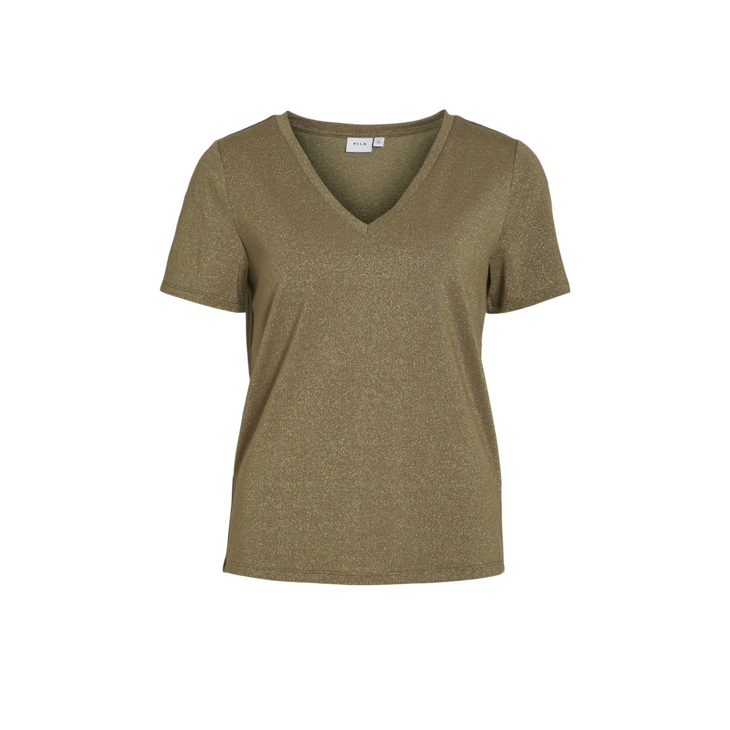 VILA T-shirt VILUXI kaki