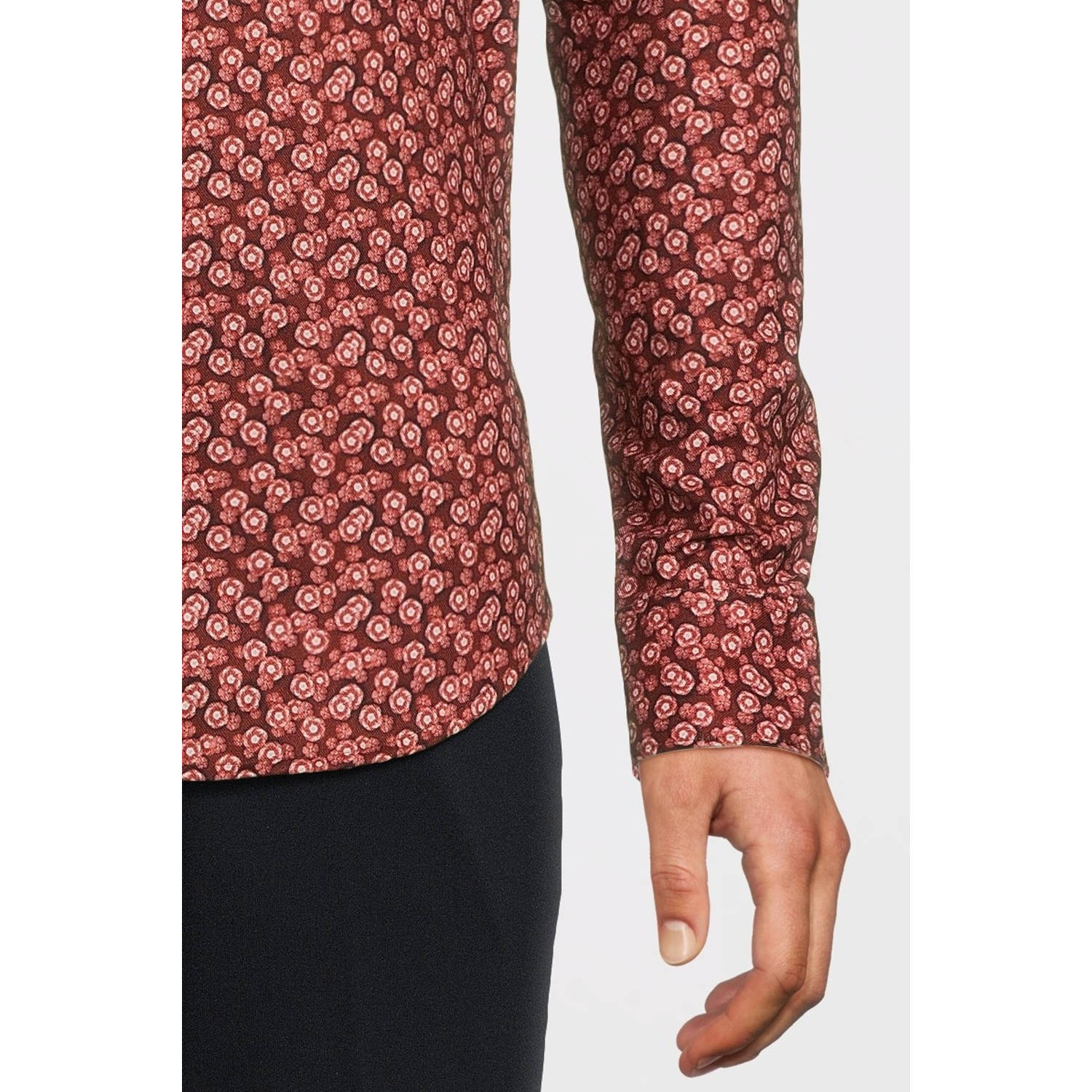 Blue Industry overhemd met all over print rood