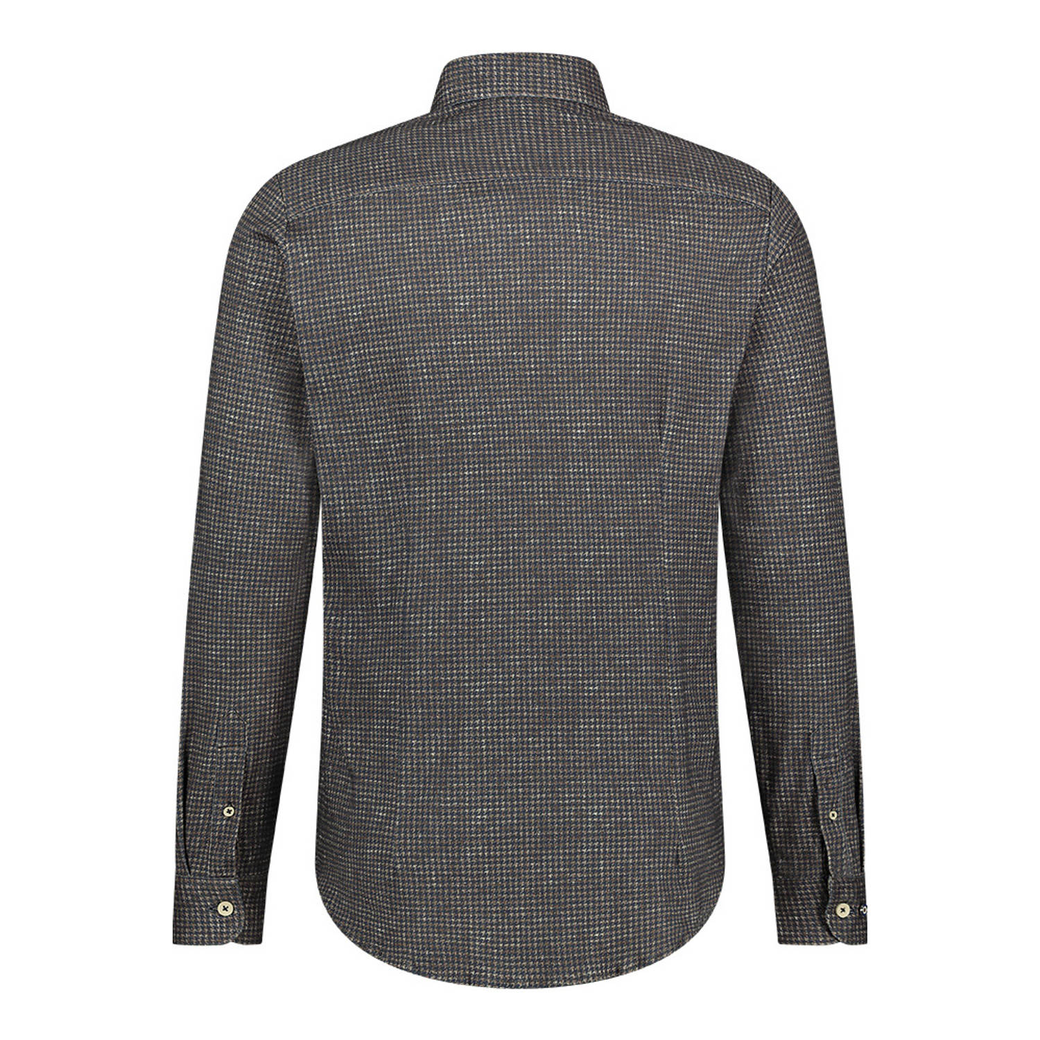 Blue Industry slim fit overhemd met all over print bruin