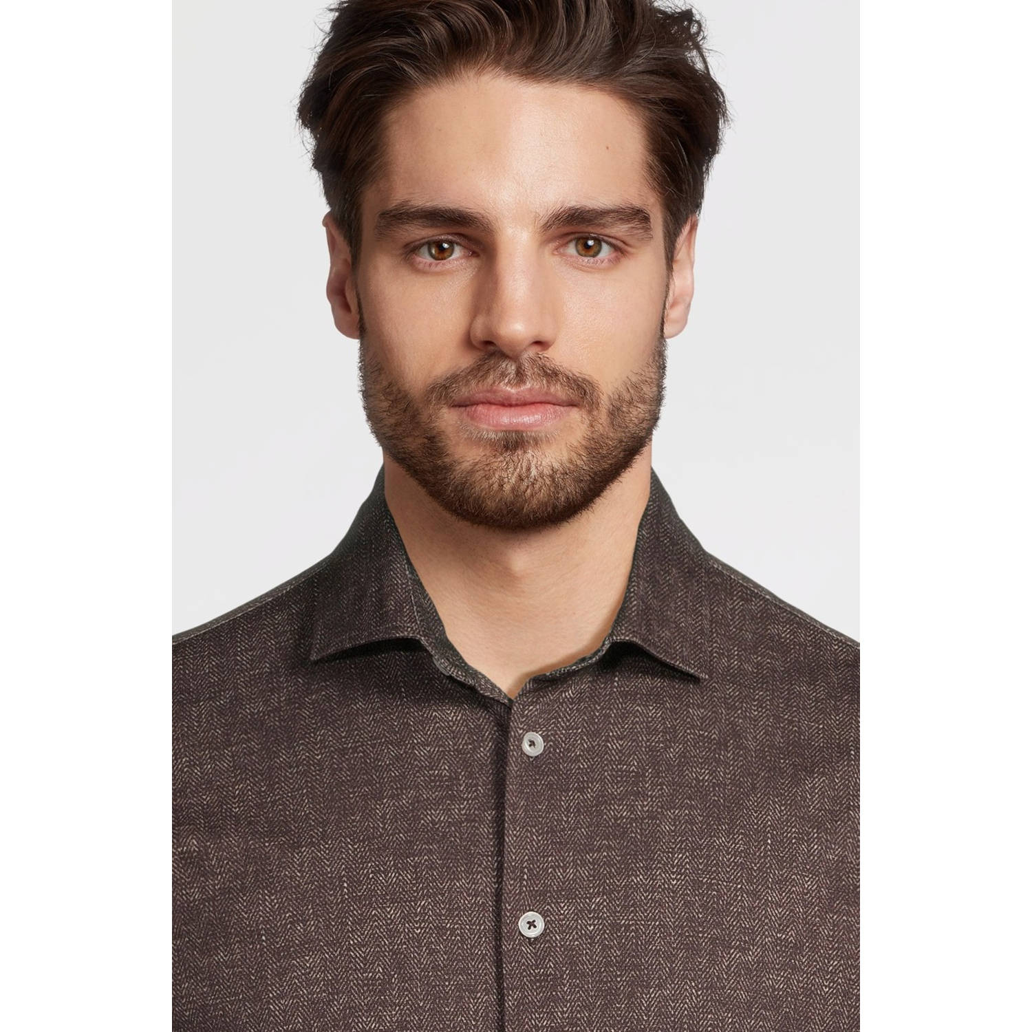 Blue Industry slim fit overhemd met all over print