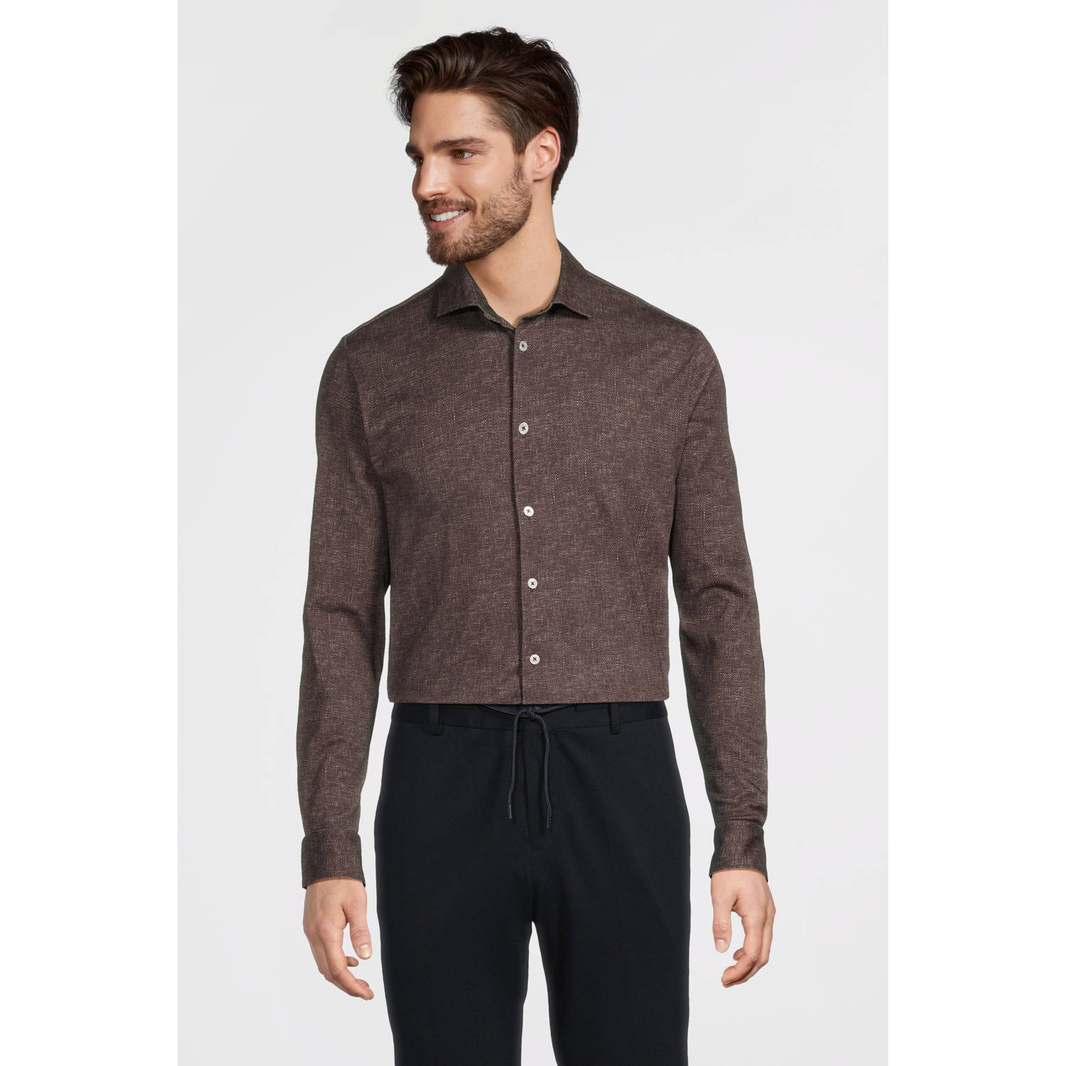 Blue Industry slim fit overhemd met all over print