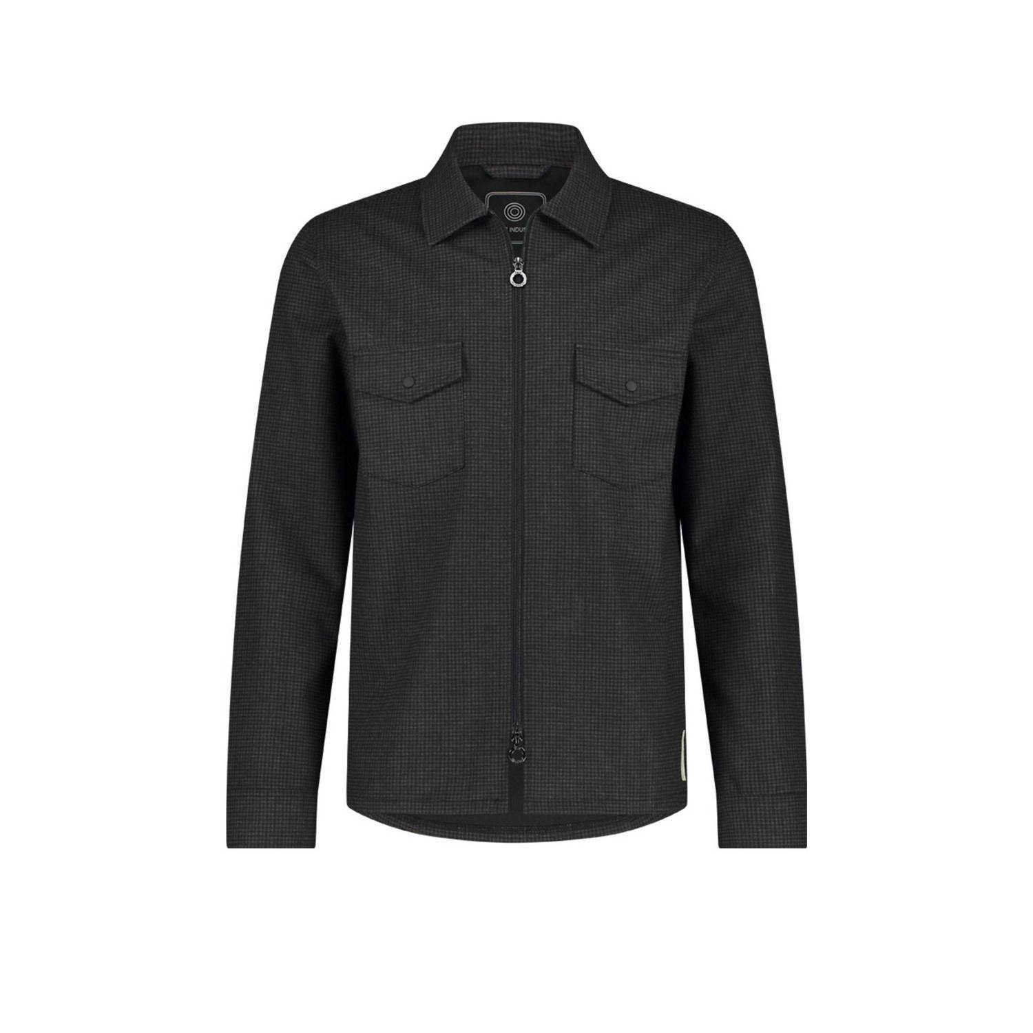 Blue Industry geruit overshirt zwart