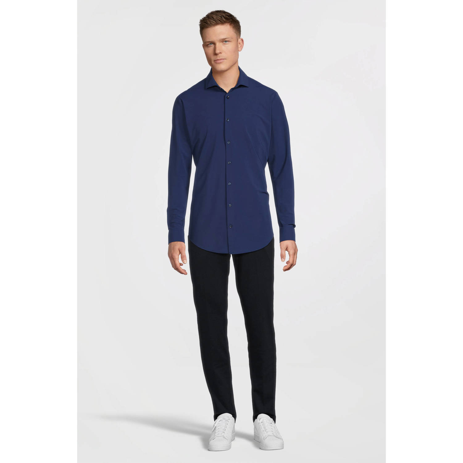 Blue Industry slim fit strijkvrij overhemd