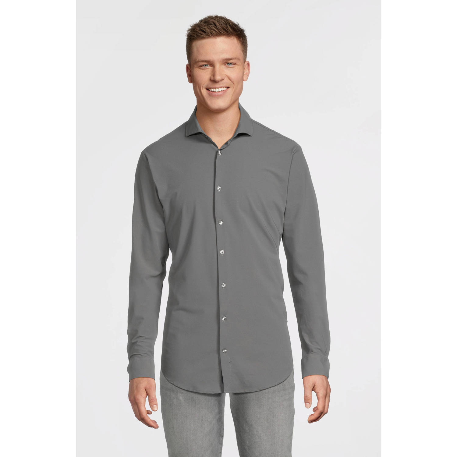 Blue Industry Lange mouw shirt in marineblauw Gray Heren