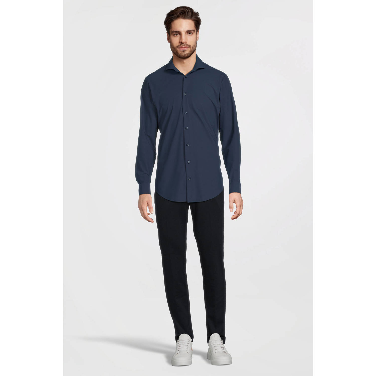 Blue Industry slim fit strijkvrij overhemd