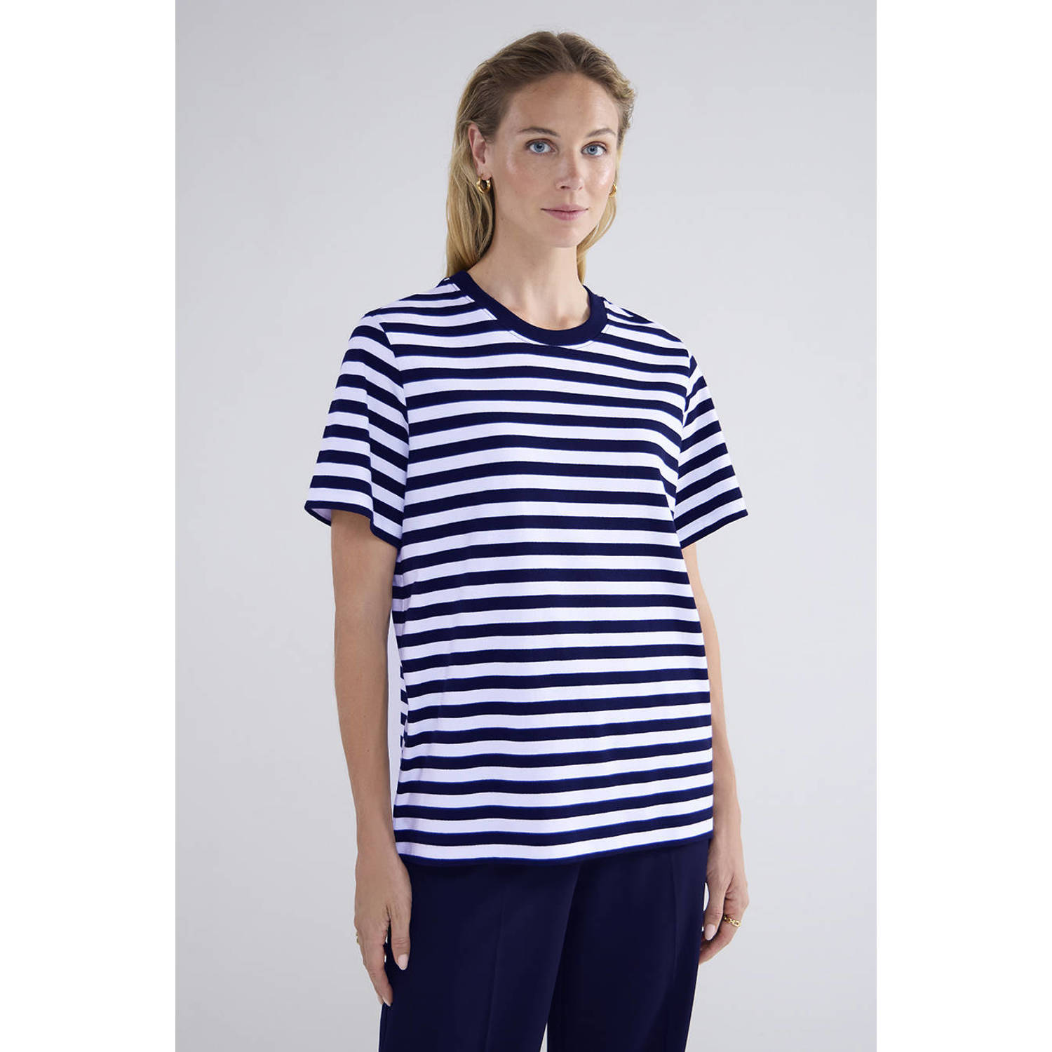 Summum Woman Gestreept katoenen T-shirt met korte mouwen Multicolor Dames