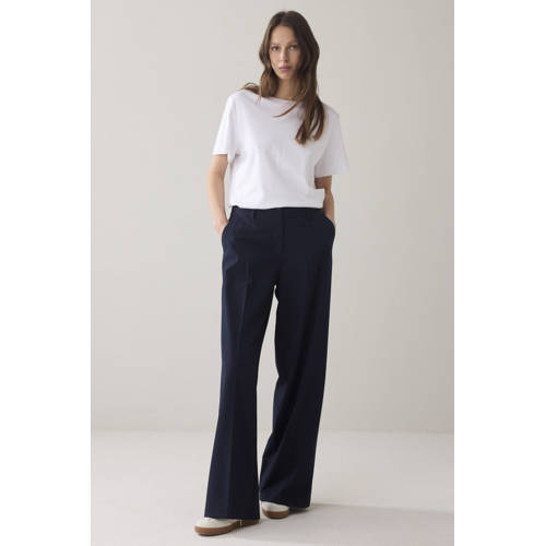 Summum wide leg broek donkerblauw afbeelding