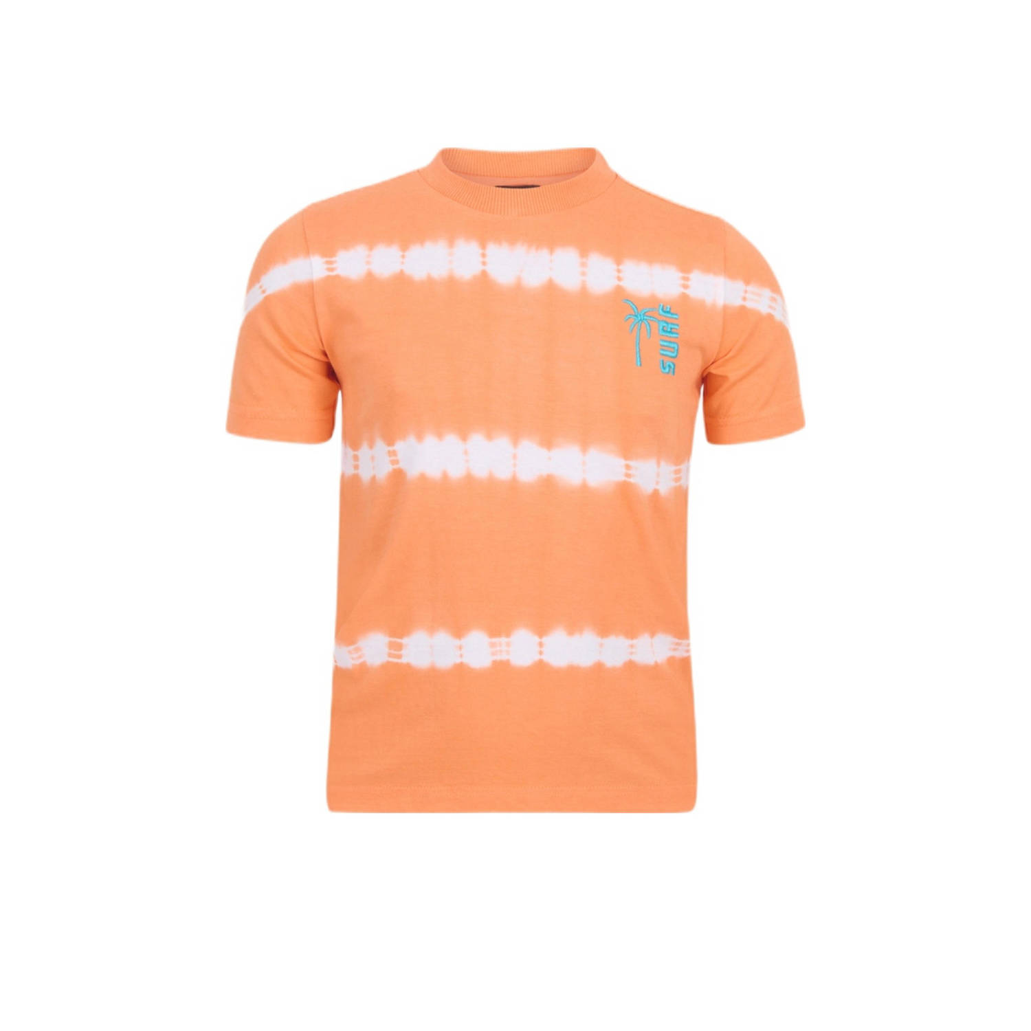 Shoeby tie-dye T-shirt oranje Jongens Katoen Ronde hals Tie-dye 110 116