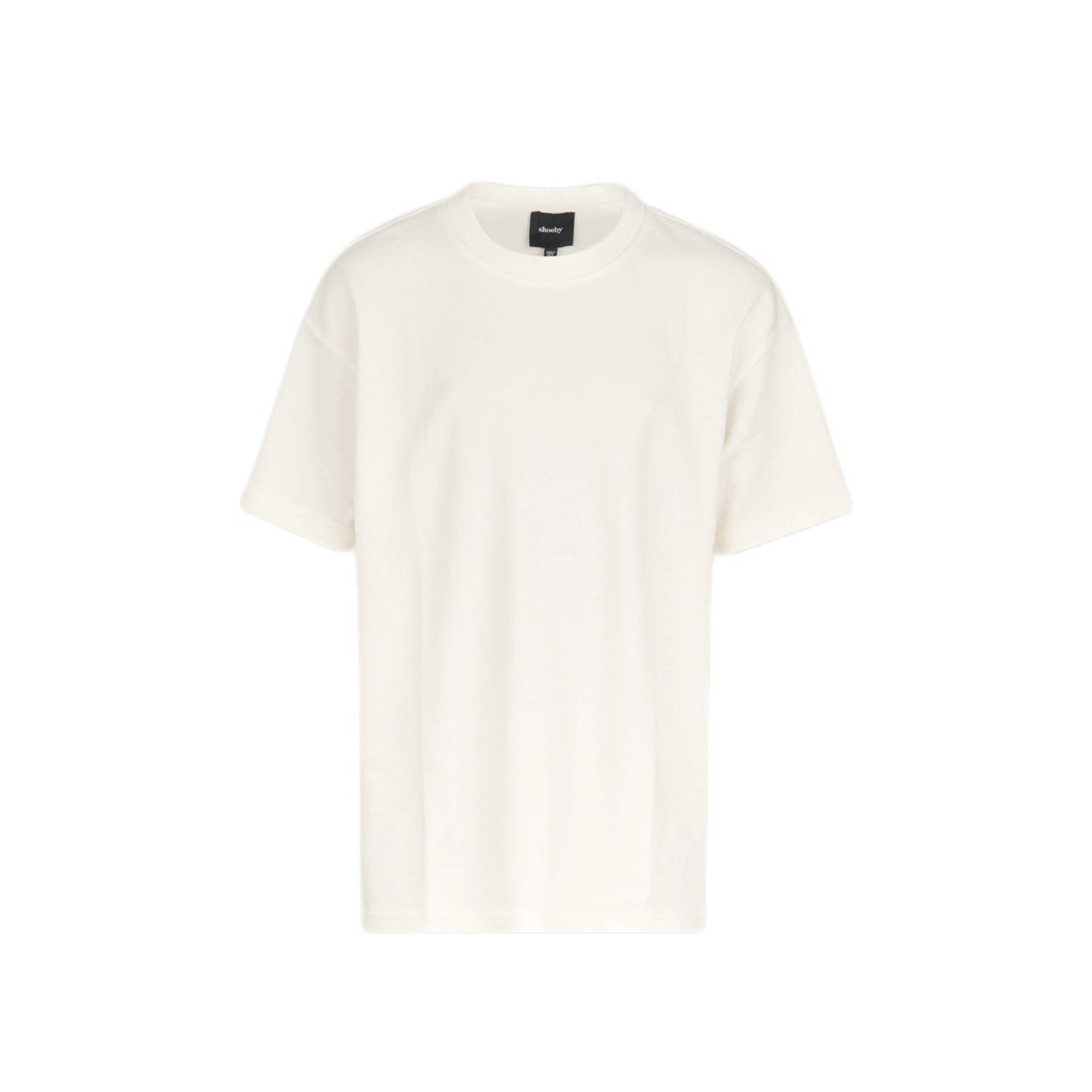 Shoeby T-shirt met backprint ecru Jongens Katoen Ronde hals Backprint 170 176