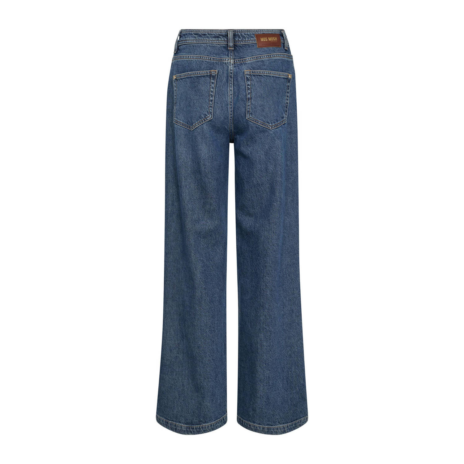 Mos Mosh high waist wide leg jeans Dara dark blue denim