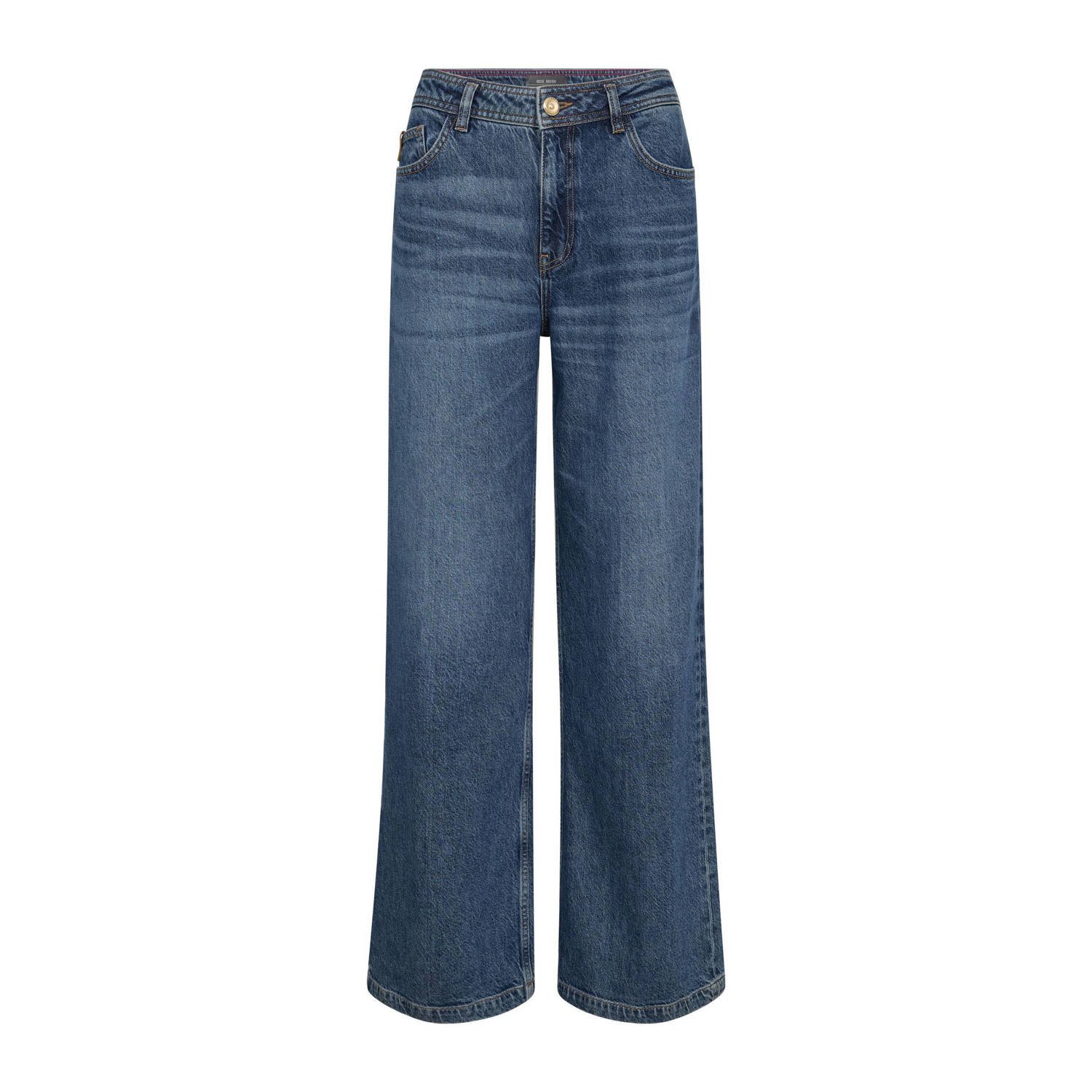 Mos Mosh high waist wide leg jeans Dara dark blue denim