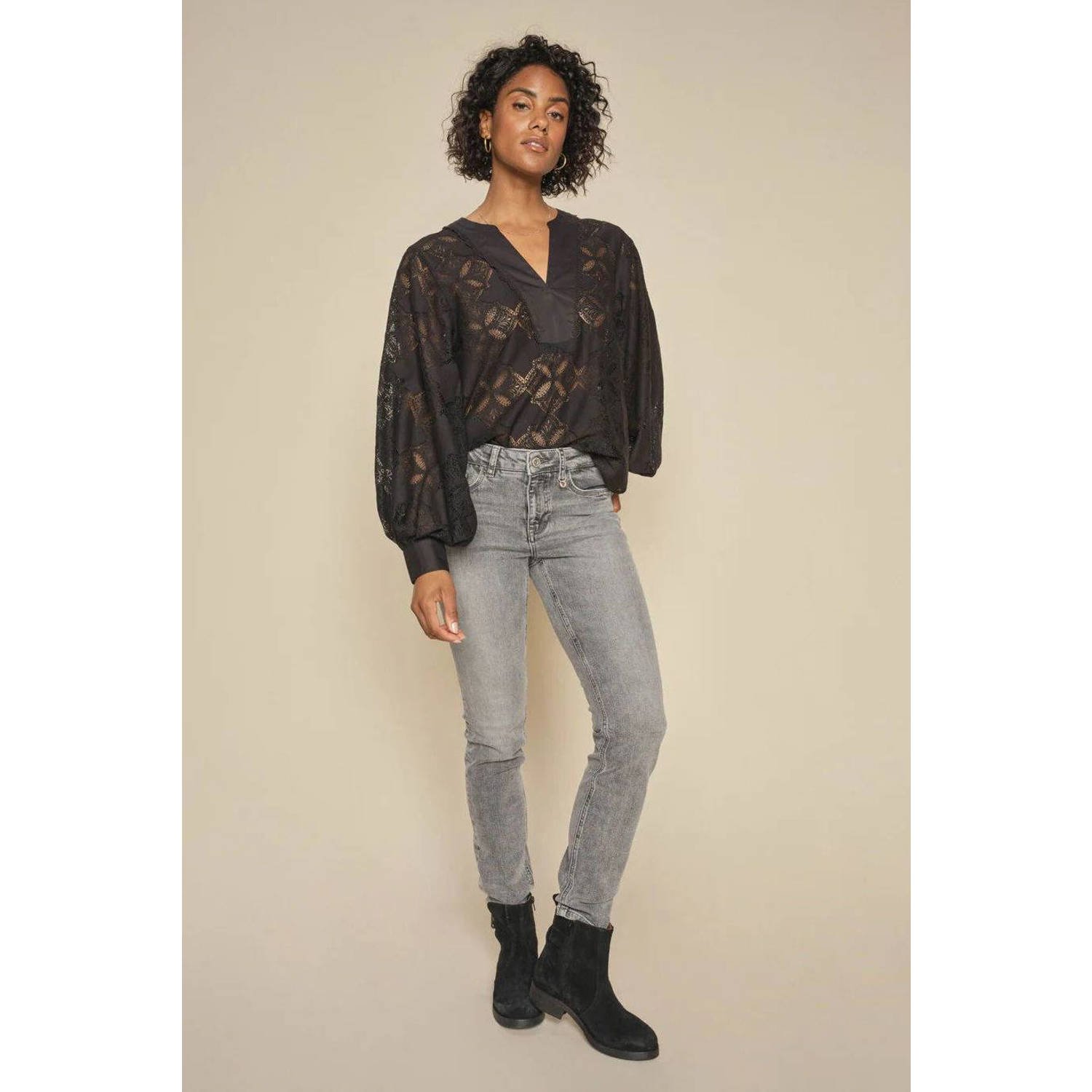 MOS MOSH Dames Jeans Vice Chic Jeans Antraciet