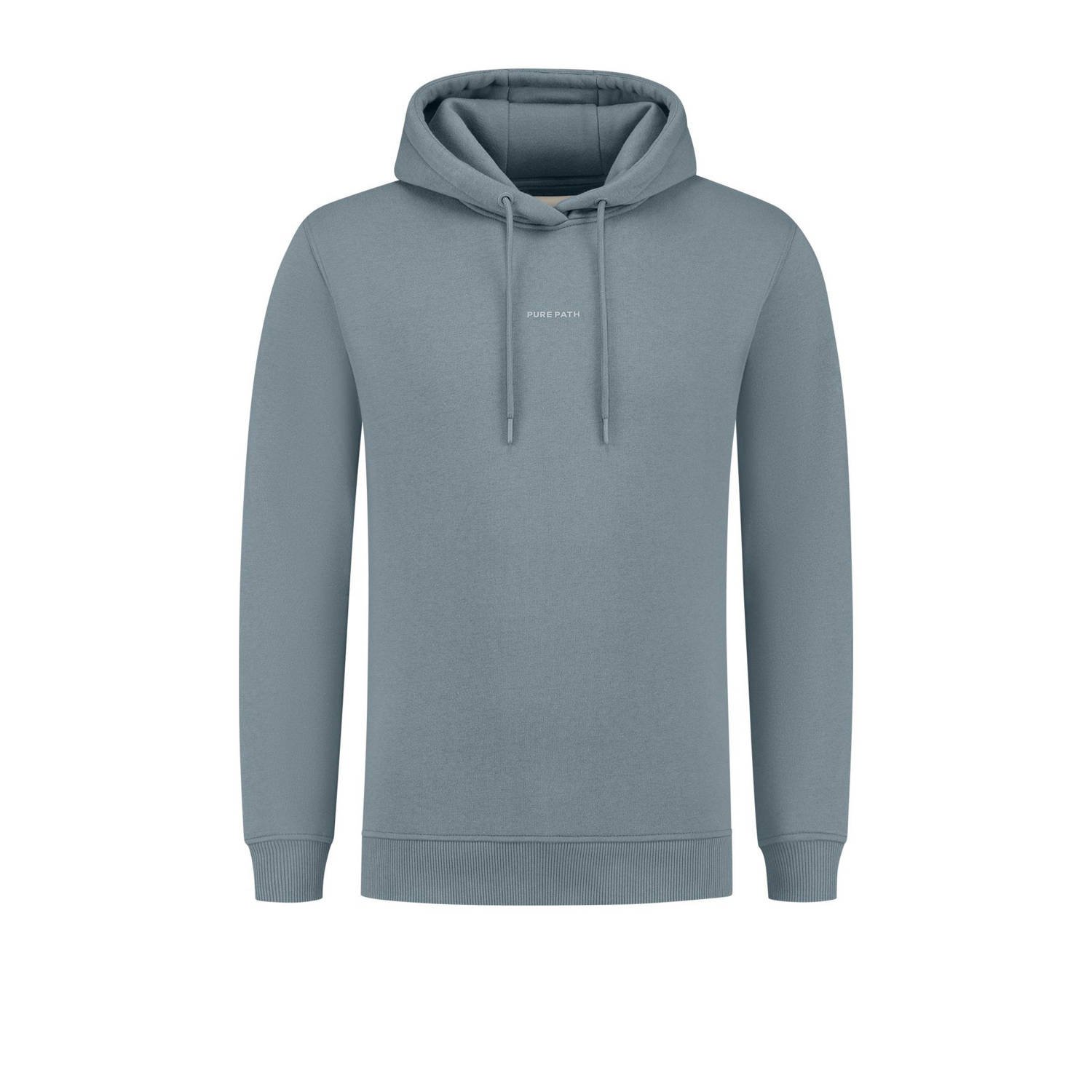 PURE PATH Heren Truien & Vesten Regular Fit Sweaters Hoodie301 Blauw