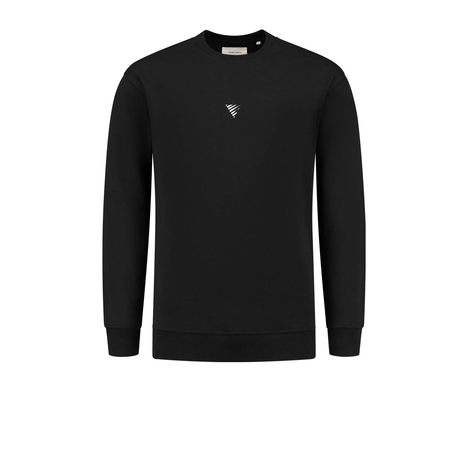 PURE PATH Heren Truien & Vesten Loose Fit Sweaters Crewneck305 Zwart