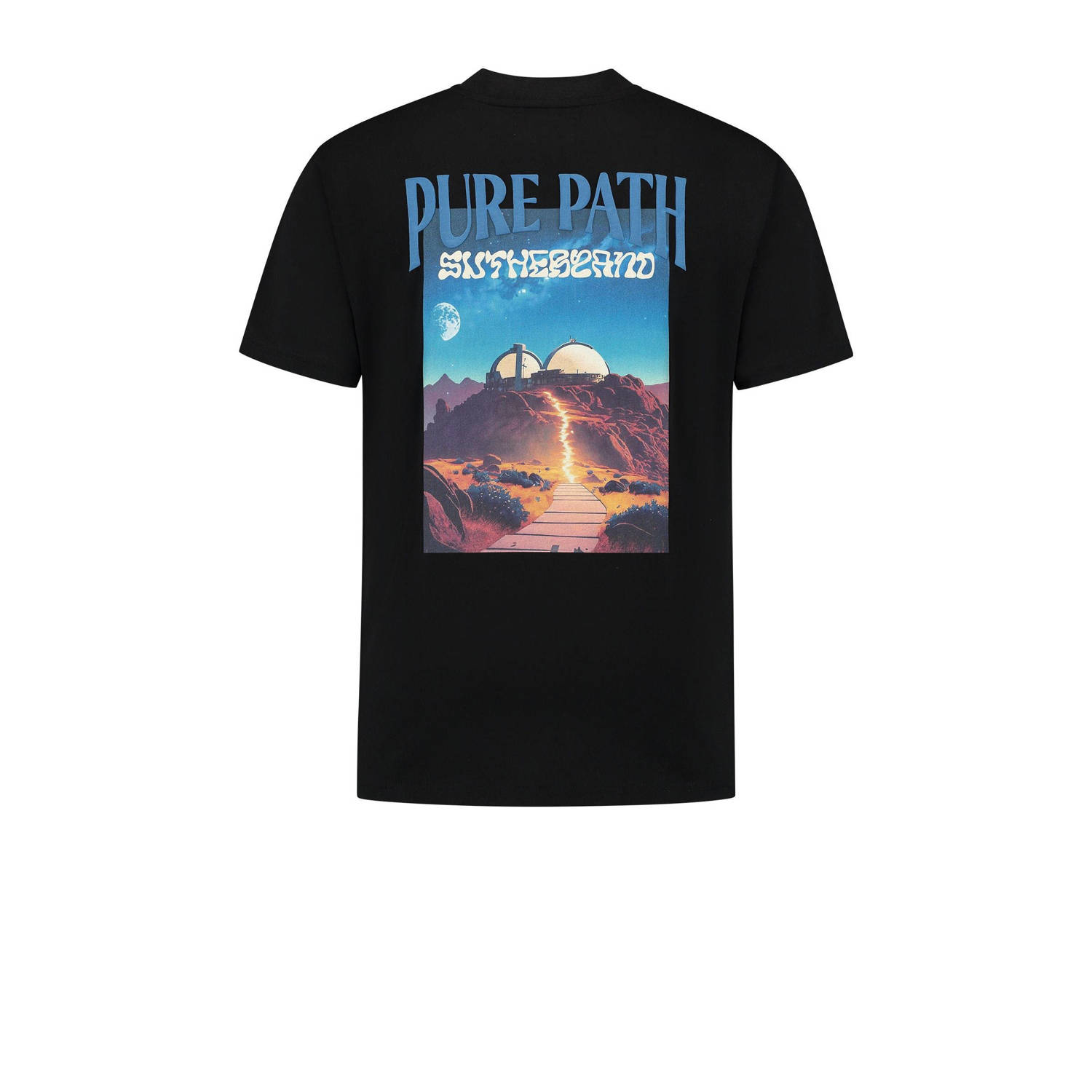 Pure Path T-shirt met backprint zwart