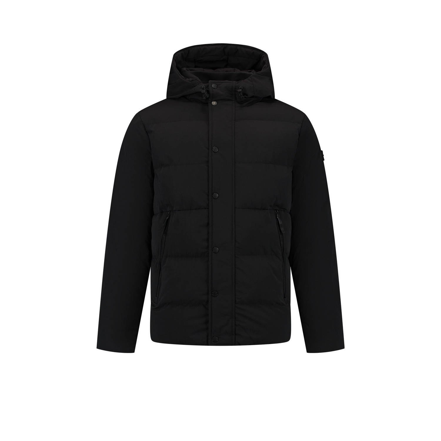 Pure Path Stijlvolle gewatteerde jassen voor heren Black Heren