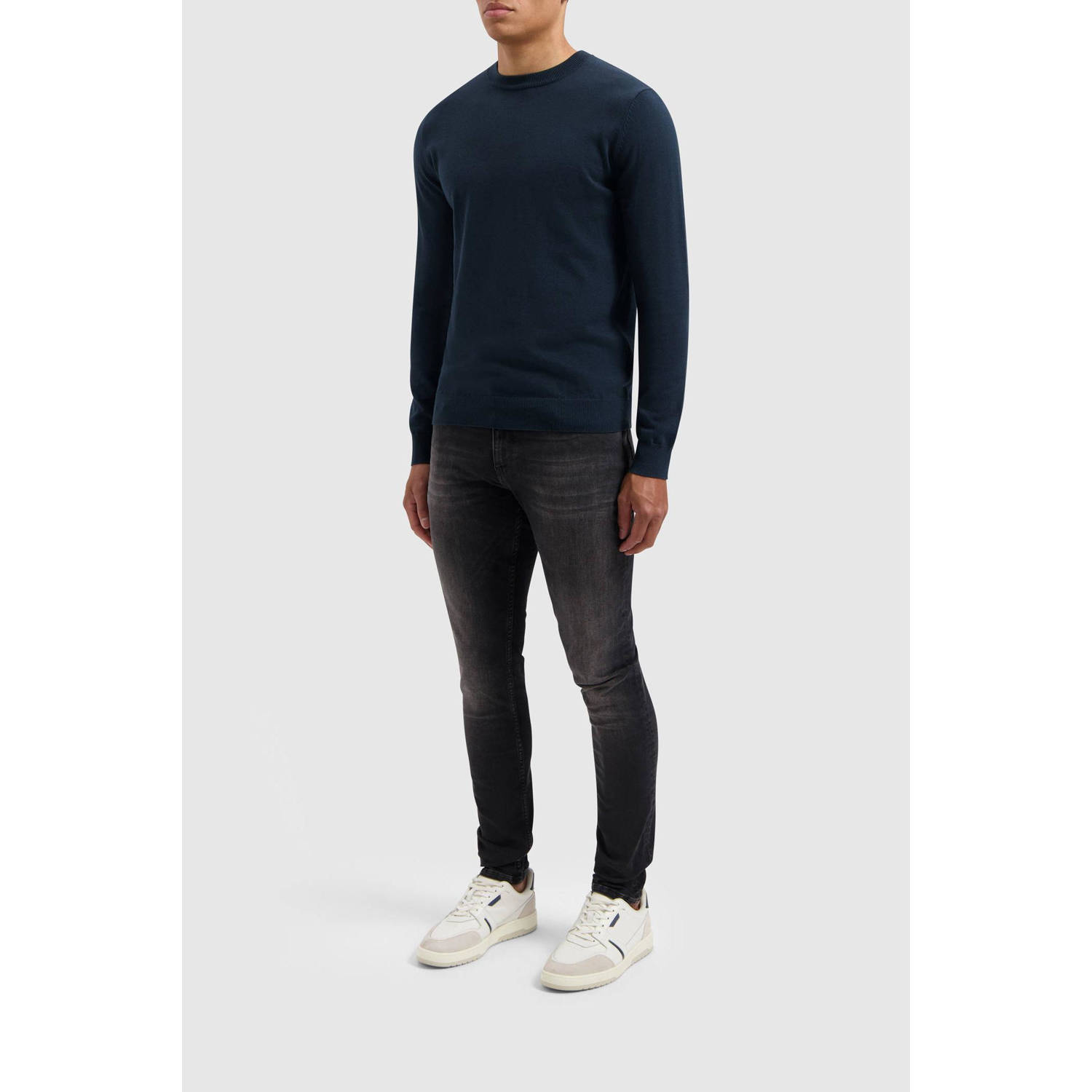 Pure Path trui donkerblauw
