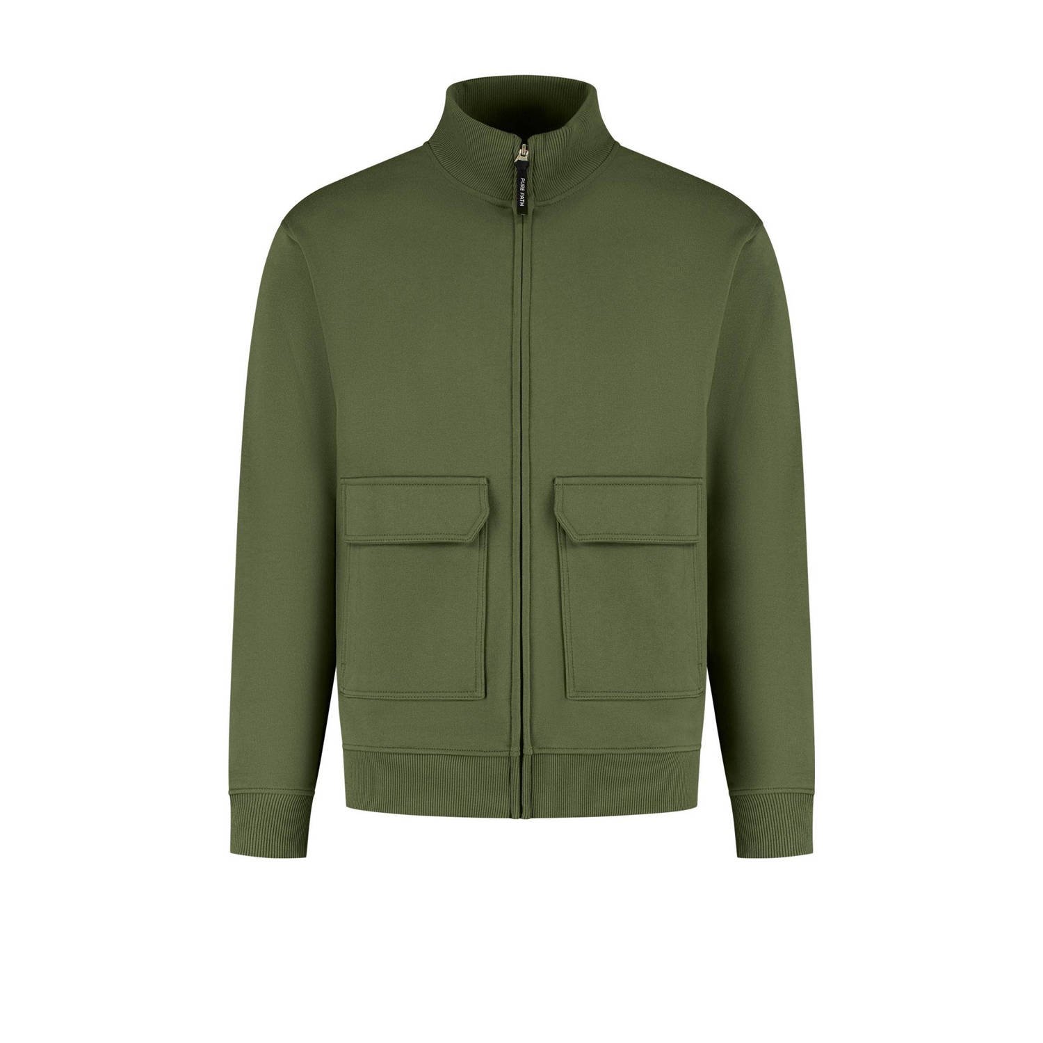 Pure Path sweatvest groen