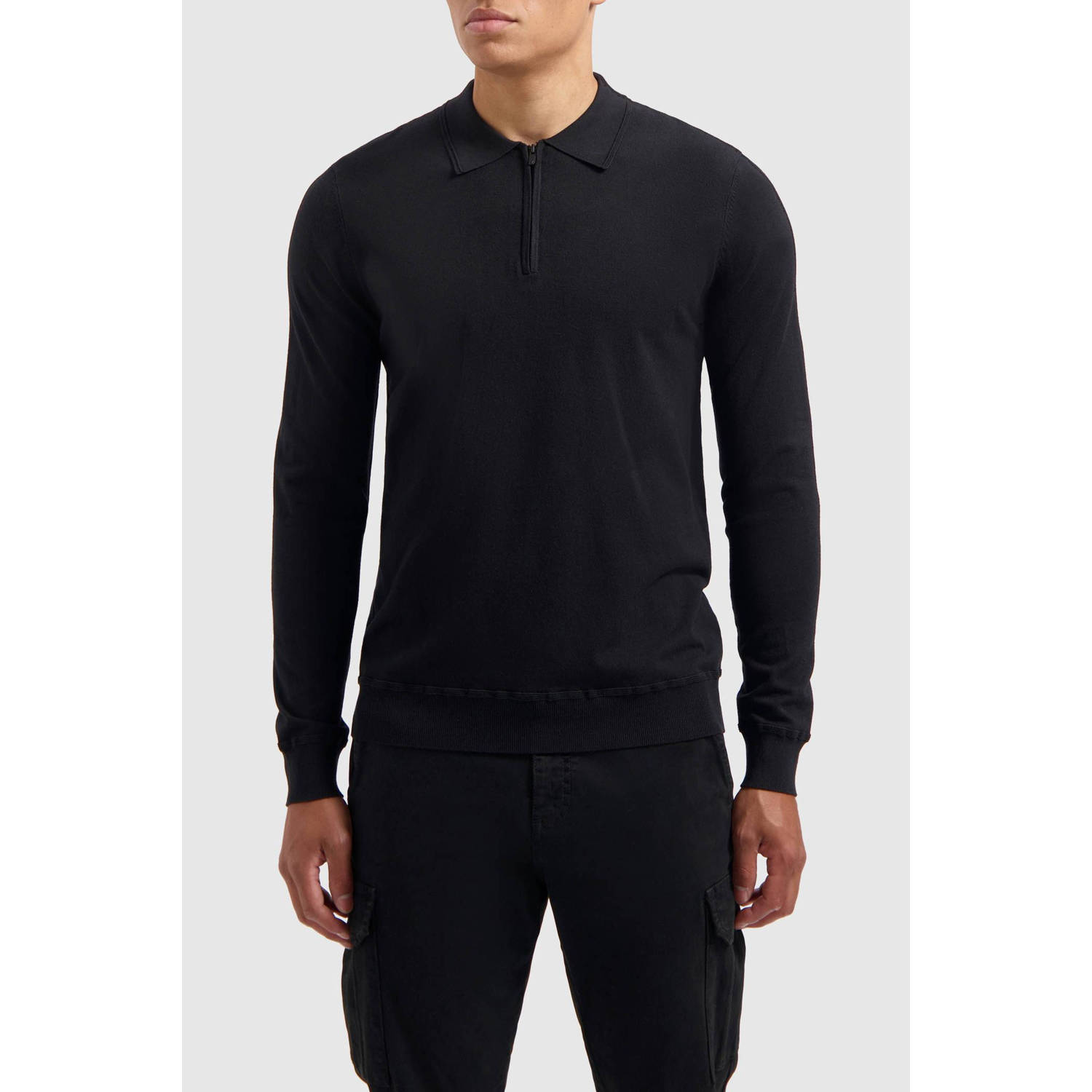 PURE PATH Heren Polo's & T-shirts Regular Fit Knitwear Polo806 Zwart