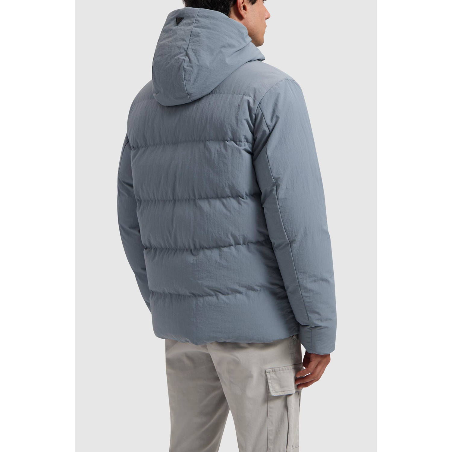 Pure Path gewatteerde jas blauw