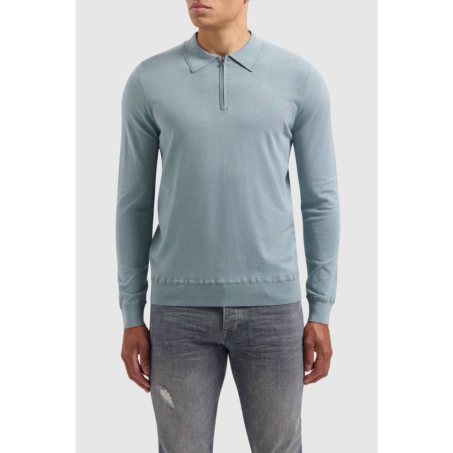 PURE PATH Heren Polo's & T-shirts Regular Fit Knitwear Polo806 Blauw