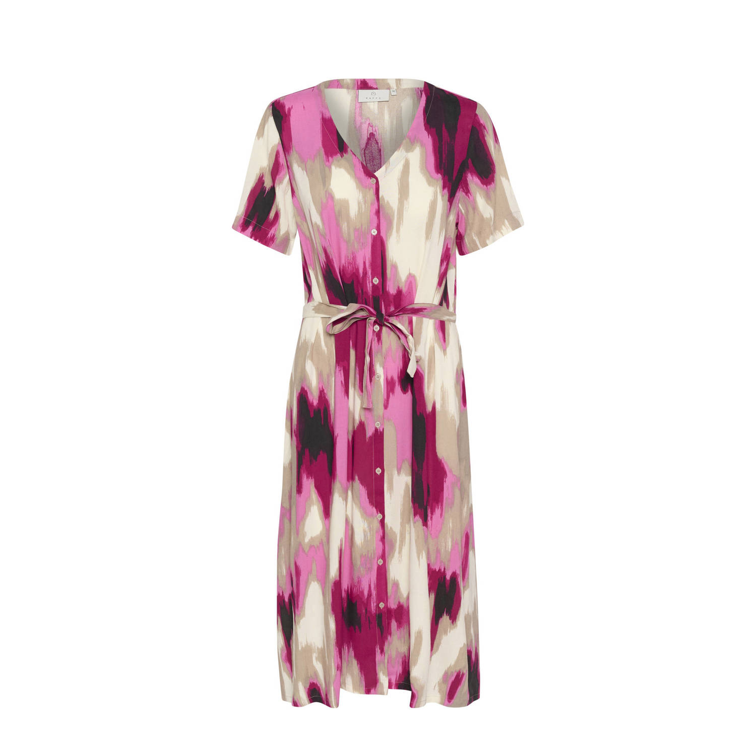 Kaffe jurk KAbeathe met all over print roze beige