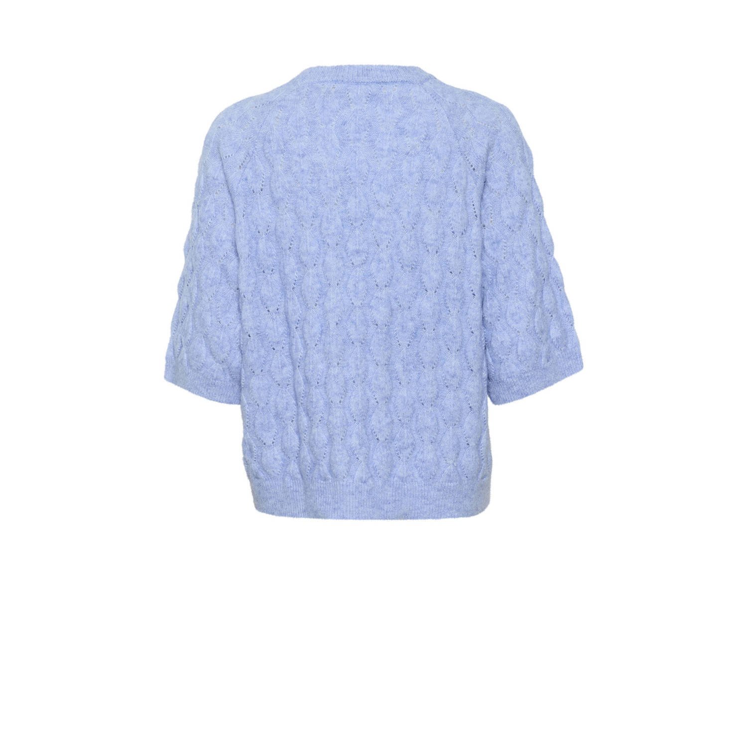 Kaffe gebreide trui KAmalene blauw