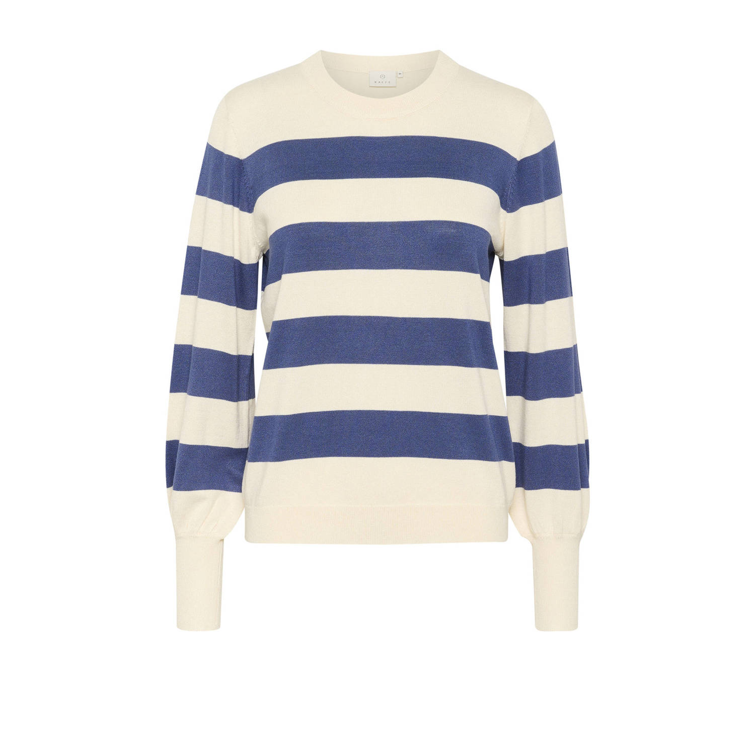 Kaffe Gestreepte Pullover Trui Turtle Dove Blauw Beige Dames