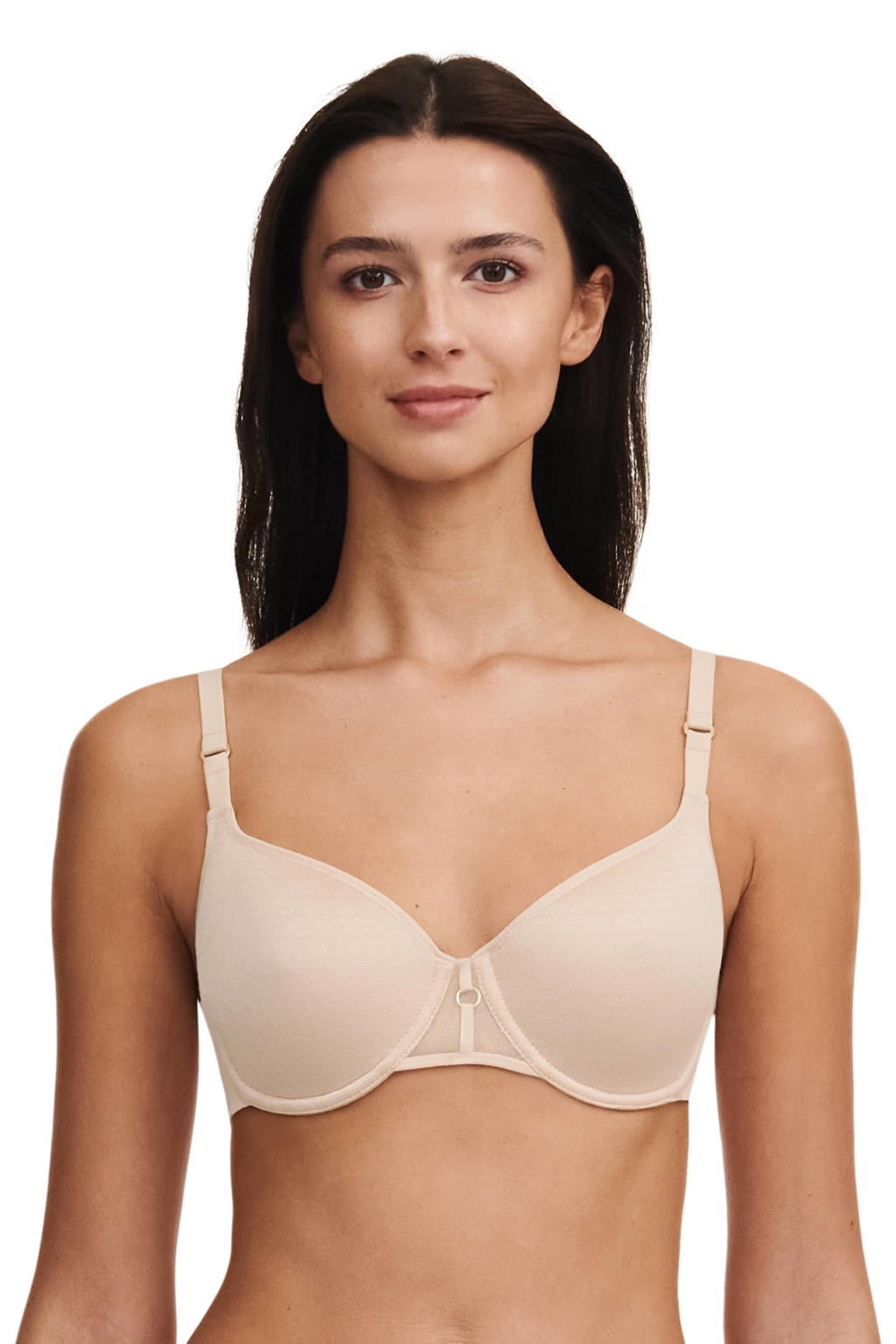 Chantelle voorgevormde T-shirt-bh met beugel Monogram beige