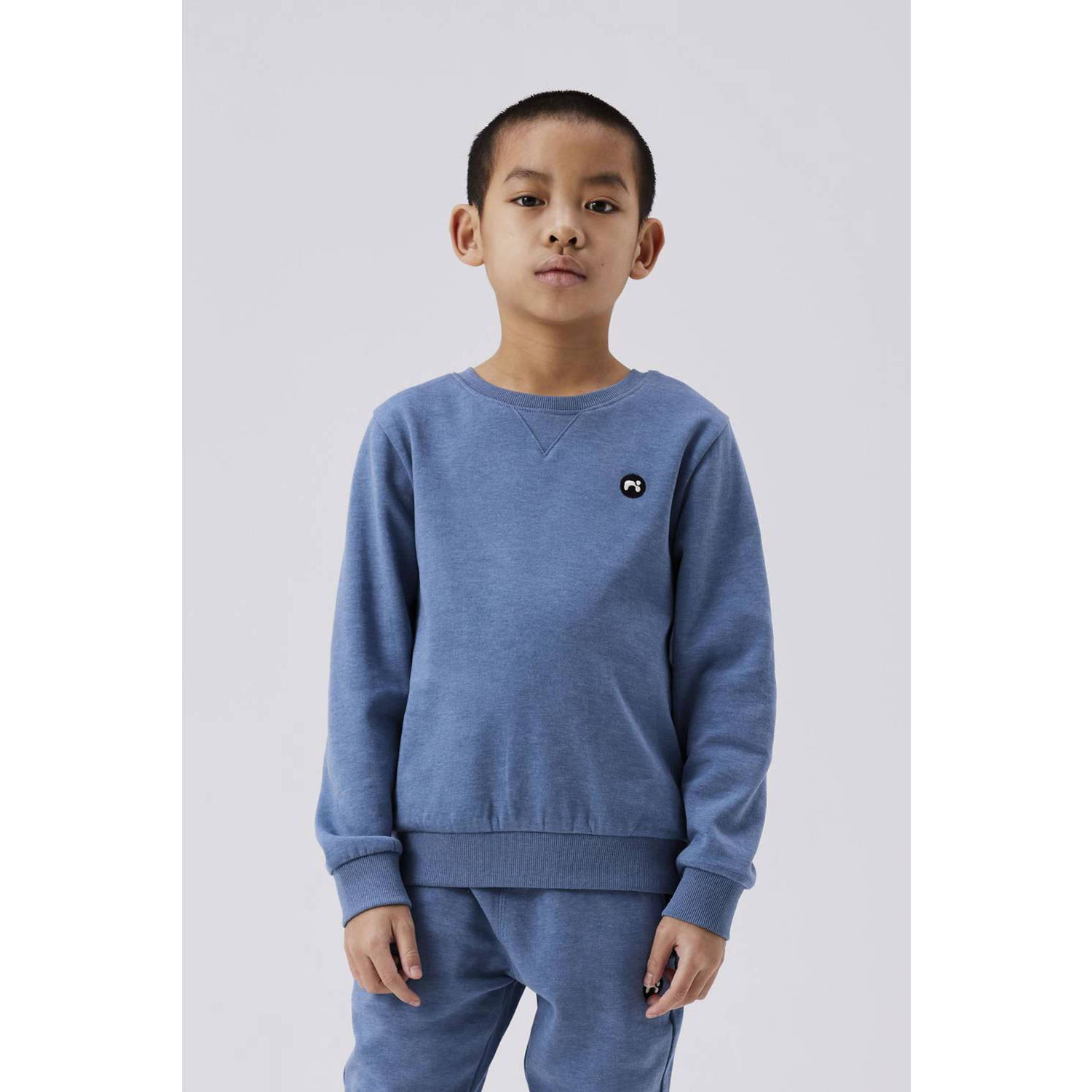 Name it KIDS sweater NKMVIMO helderblauw Effen 122 128