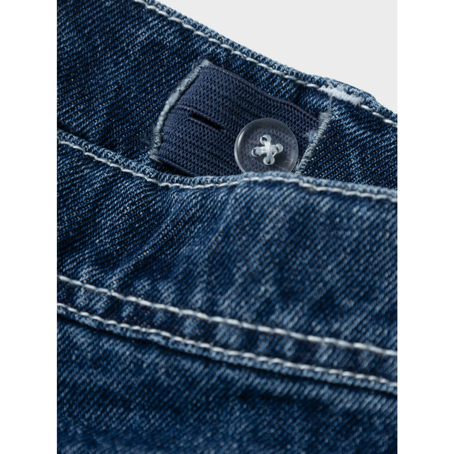 NAME IT KIDS straight leg jeans NKMRYAN dark blue denim strong