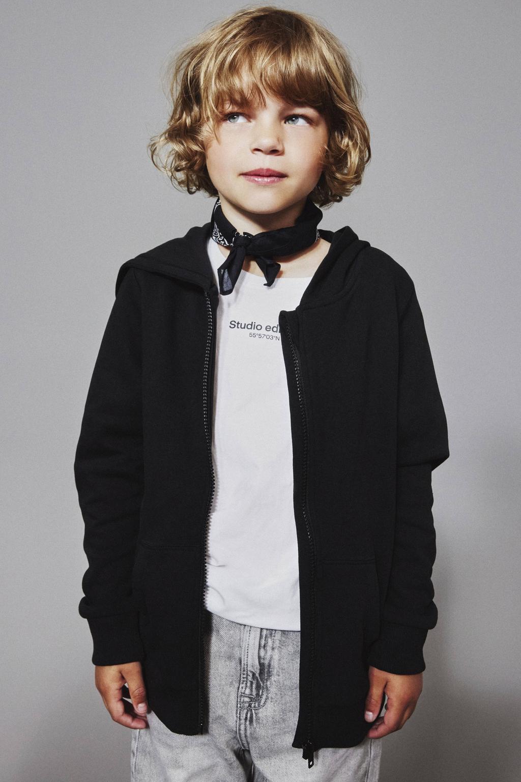 NAME IT KIDS sweatvest NKMNESWEAT zwart